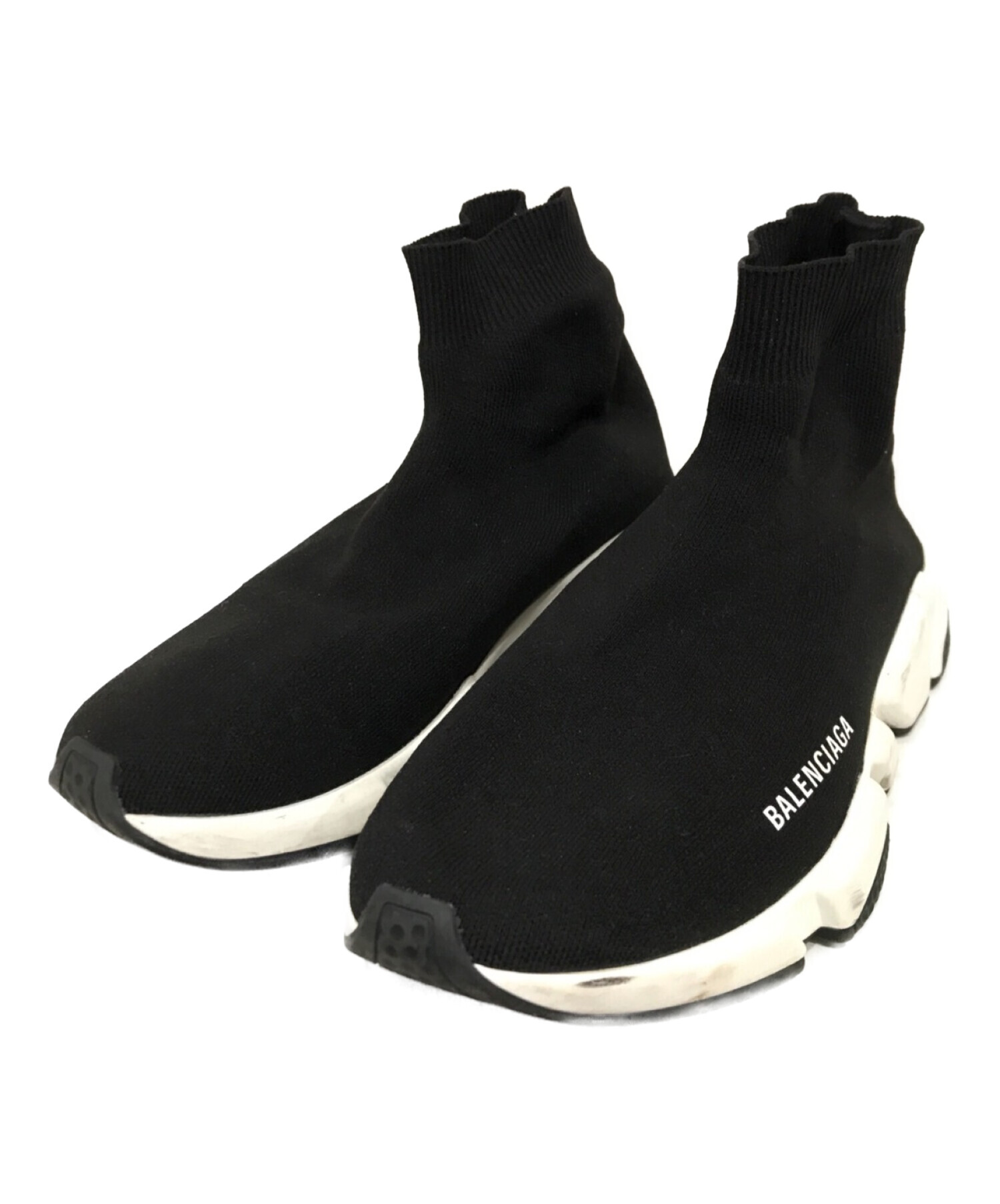 独特な BALENCIAGA◇ハイカットスニーカー/42/BLK/Speed Trainer 26.0