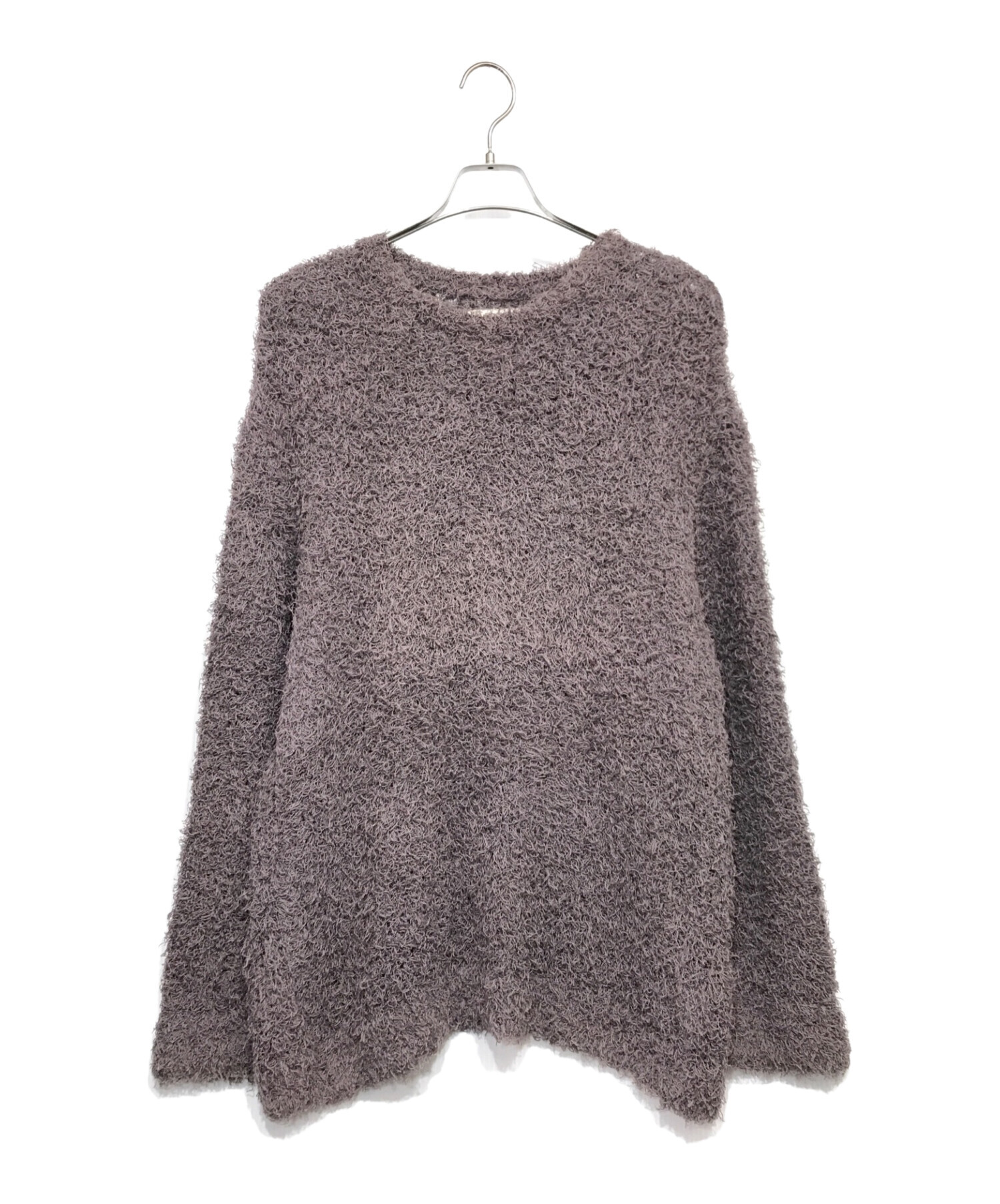 YOKE (ヨーク) BUSHY COTTON CREW NECK ブッシーコットンクルーネックニット ブラウン サイズ:3