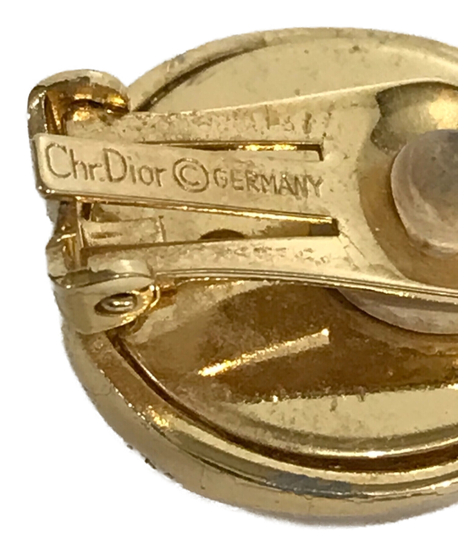 Christian Dior (クリスチャン ディオール) ヴィンテージイヤリング ゴールドカラー