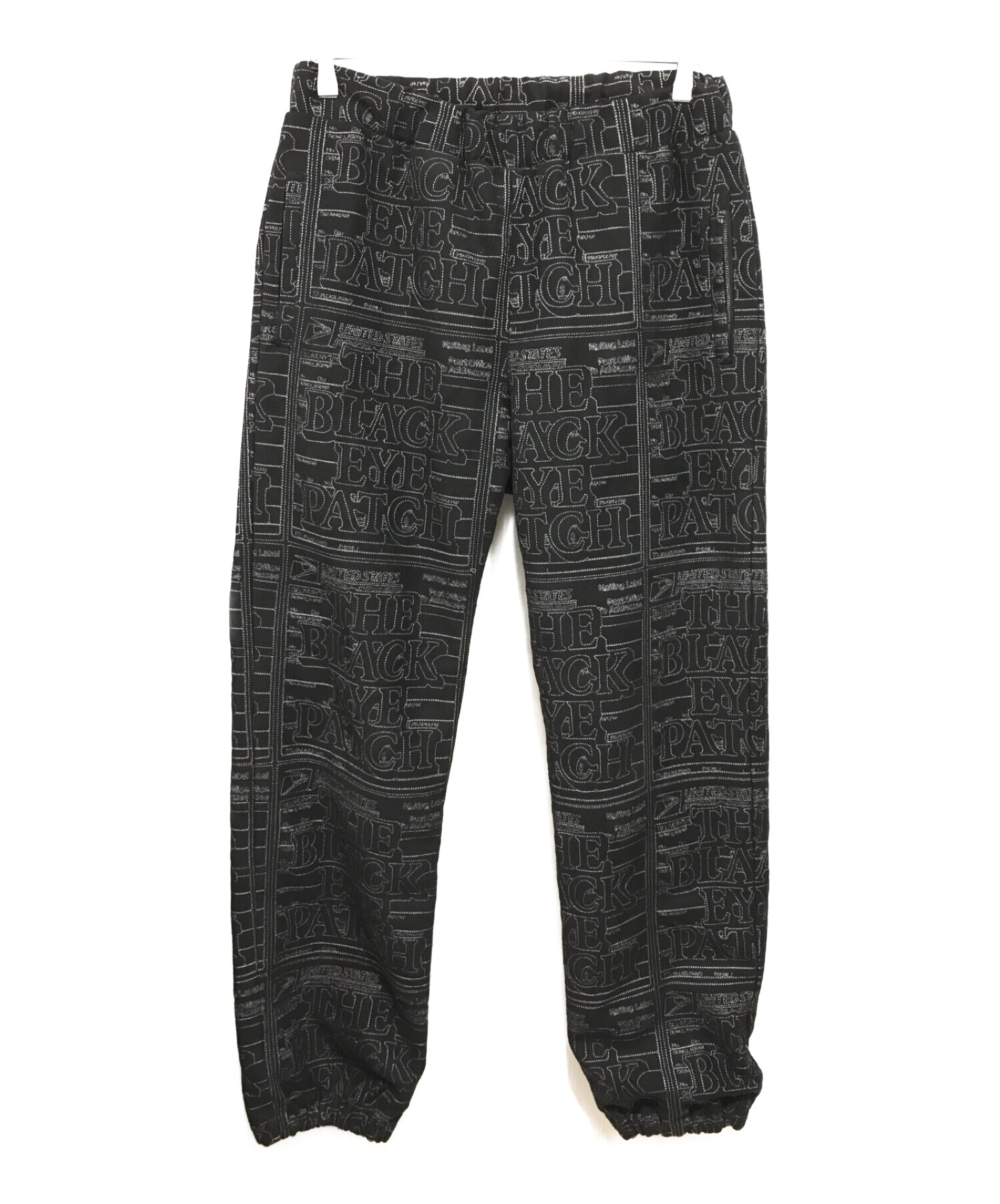 中古】 BlackEyePatch | ブラックアイパッチ WACKO MARIA ワコマリア コラボ SWEAT PANTS 胡散臭い スウェットパンツ  ブラック