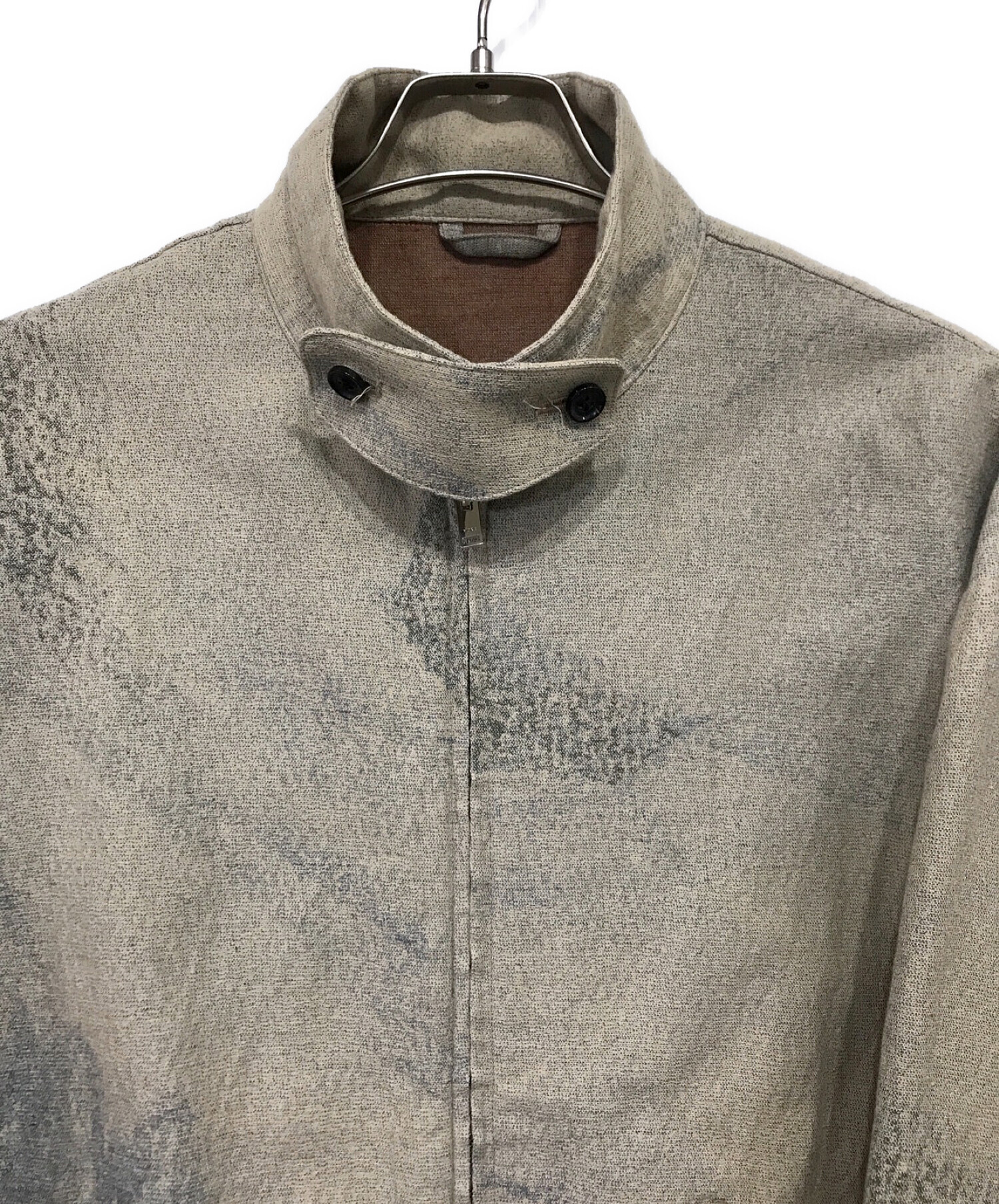 YOKE (ヨーク) JACQUARD LOOSED ZIP BLOUSON ジップアップブルゾン ベージュ サイズ:2