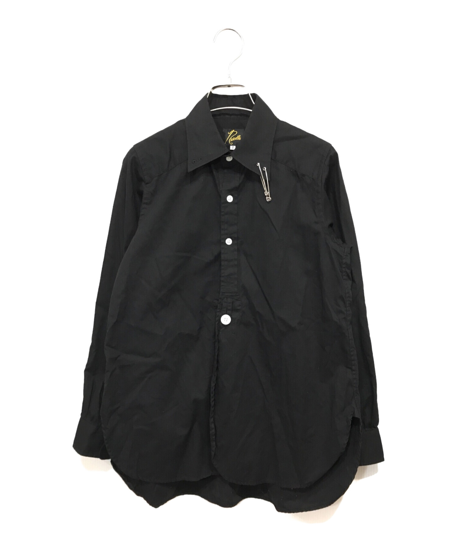 Needles (ニードルズ) Pinhole Regular Collar EDW Shirt シャツ ブラック サイズ:2