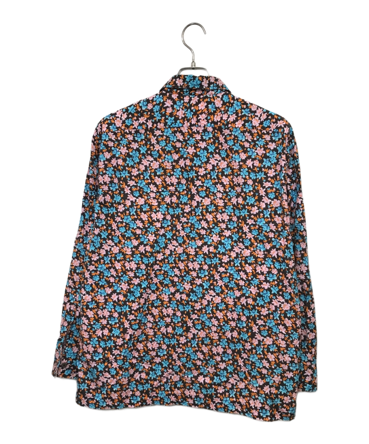 PAUL SMITH (ポールスミス) Rizo Floral ミックスアッププリントシャツ ブルー×ピンク サイズ:LARGE