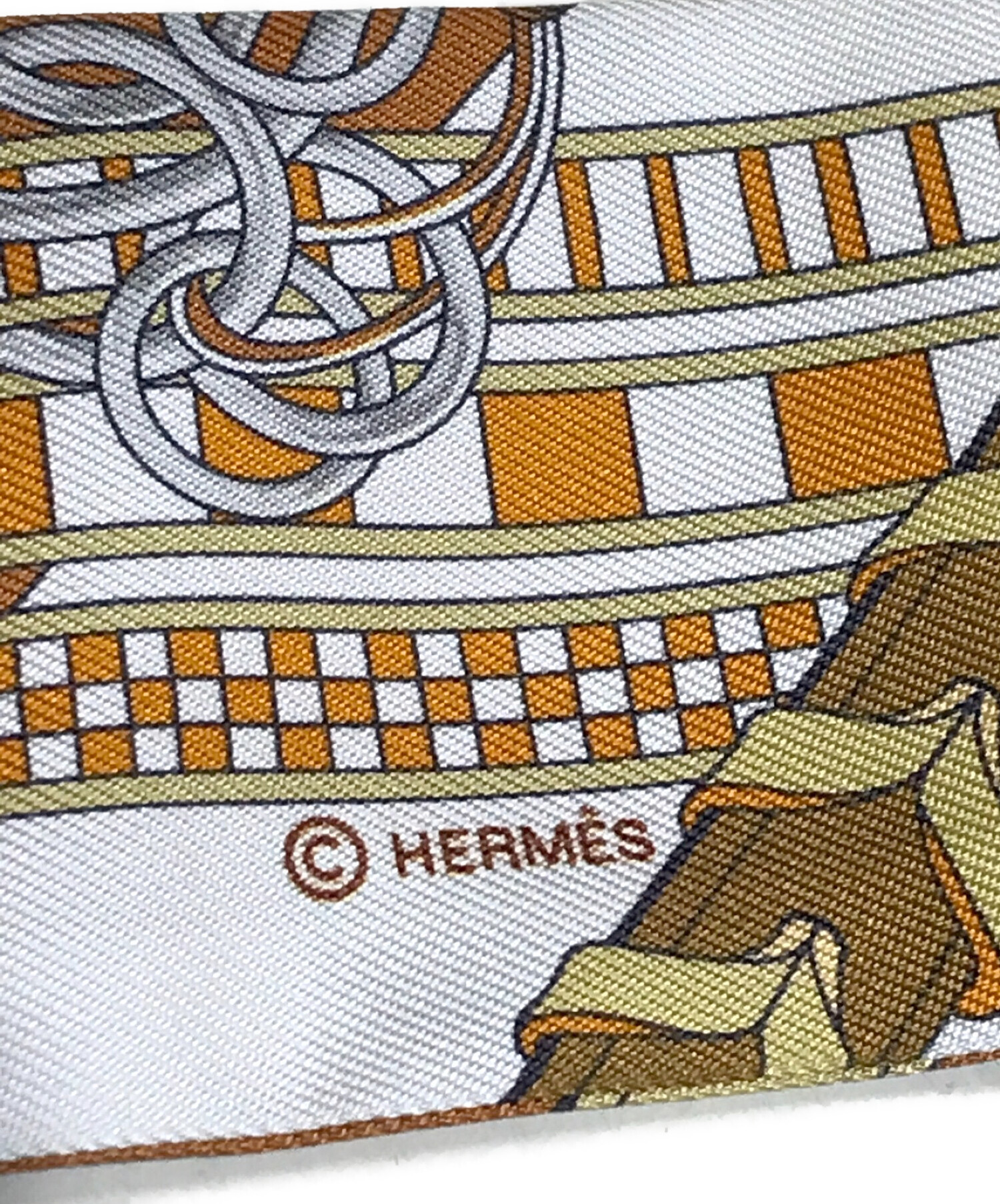 HERMES (エルメス) 馬蹄とチャーム ツイリー ブラウン