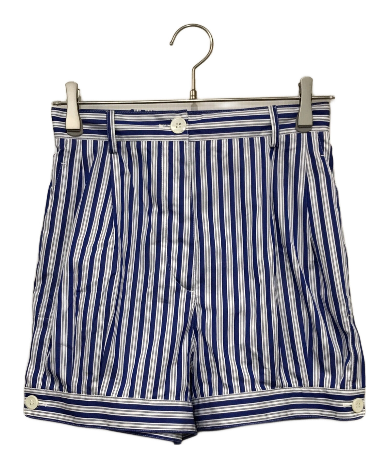 中古・古着通販】PRADA (プラダ) COTTON POPLIN SHORTS ストライプショートパンツ ブルー×ホワイト サイズ:38｜ブランド・ 古着通販 トレファク公式【TREFAC FASHION】スマホサイト