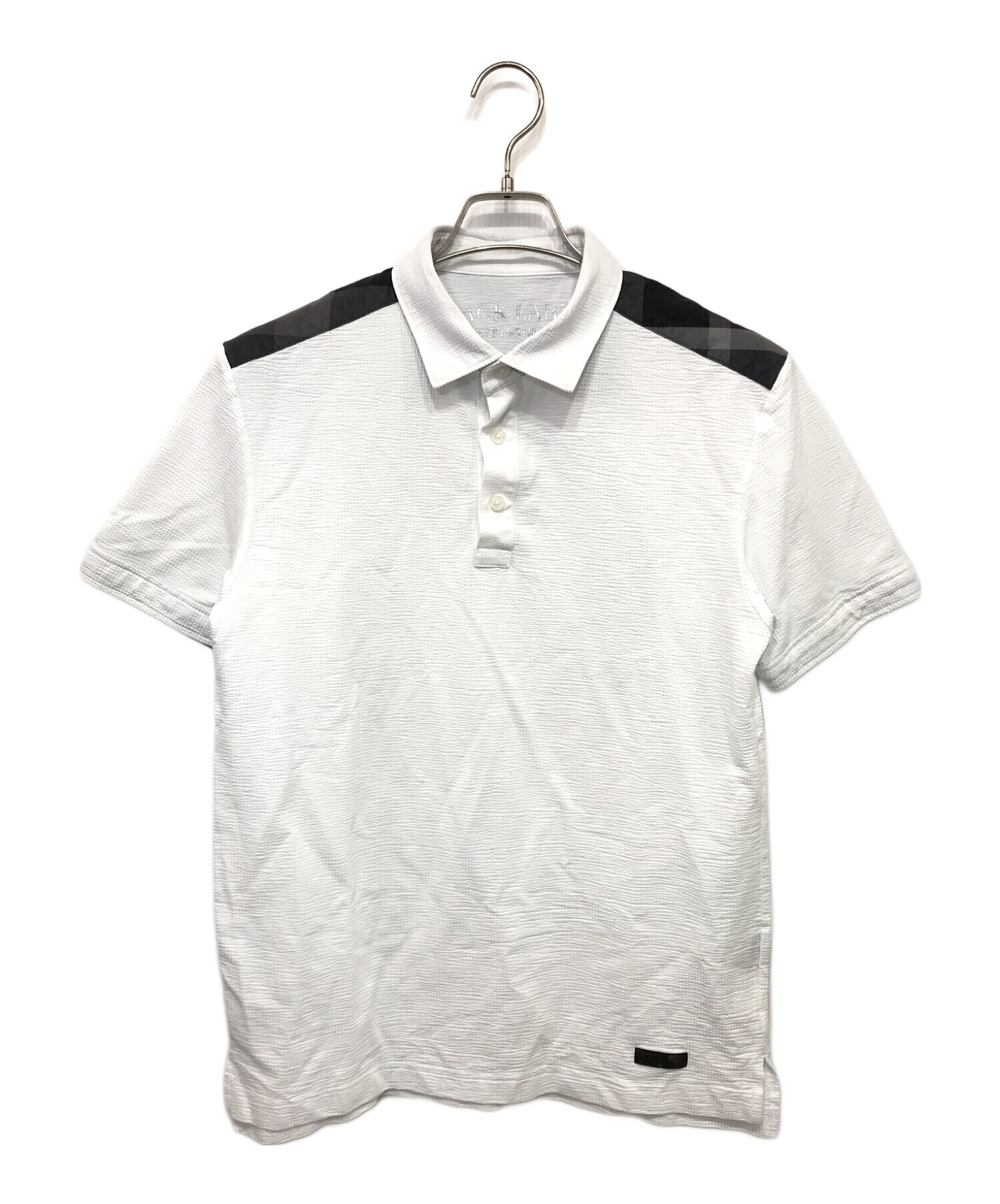 BLACK LABEL CRESTBRIDGE (ブラックレーベル クレストブリッジ) ポロシャツ ホワイト×グレー サイズ:L