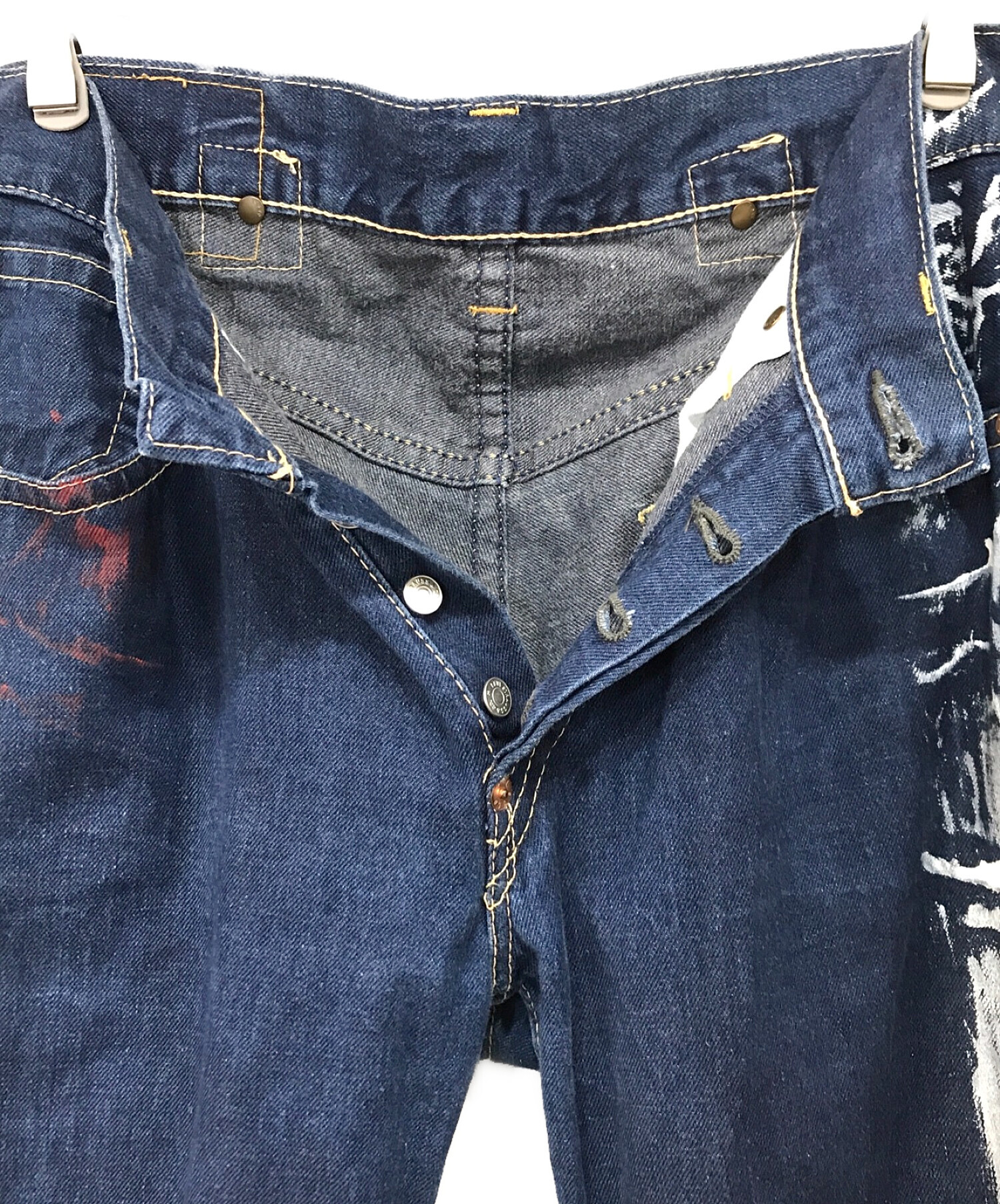 中古・古着通販】LEVI'S (リーバイス) ペイント加工デニムパンツ インディゴ サイズ:W33｜ブランド・古着通販 トレファク公式【TREFAC  FASHION】スマホサイト