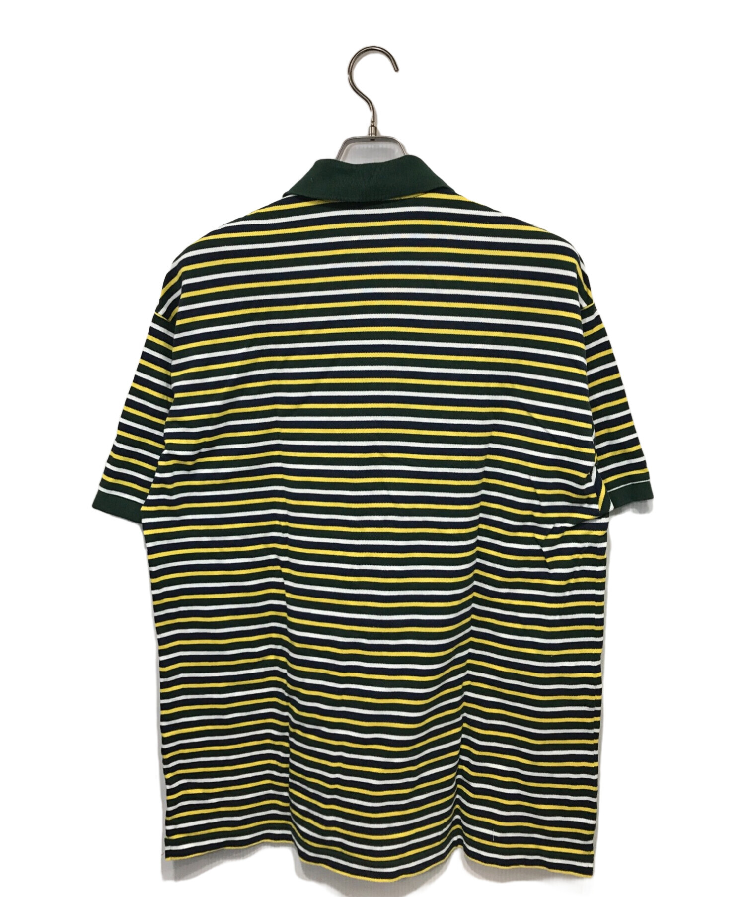 FRED PERRY (フレッドペリー) 22SS BEAMS別注 Over Size Border Polo Shirts ポロシャツ グリーン  サイズ:L