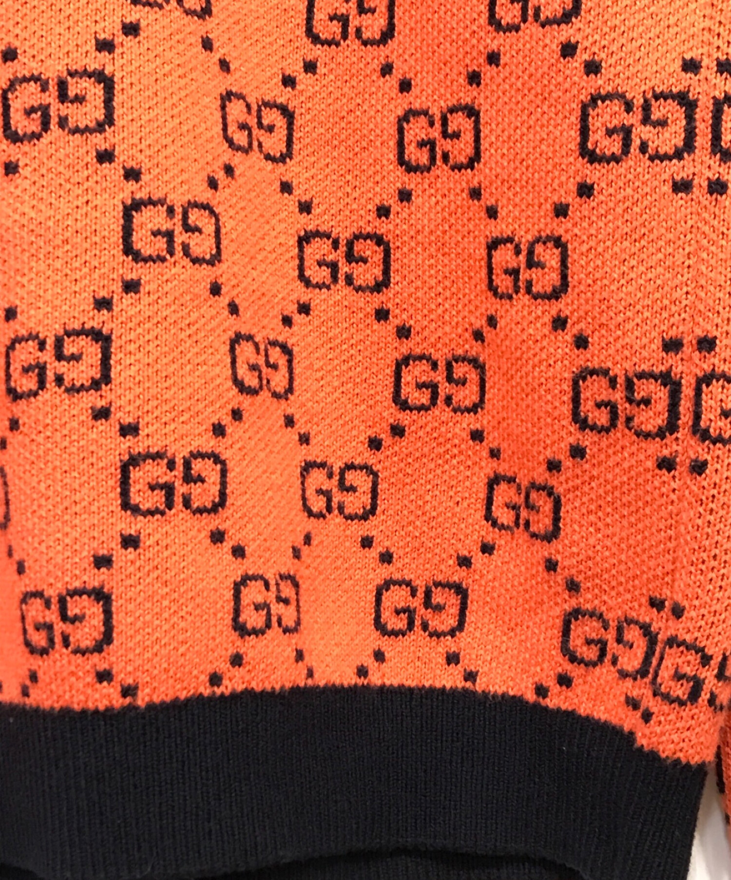 中古・古着通販】GUCCI (グッチ) GG総柄 ウール ロングスリーブ 長袖 ジャガードニット オレンジ サイズ:M｜ブランド・古着通販  トレファク公式【TREFAC FASHION】スマホサイト