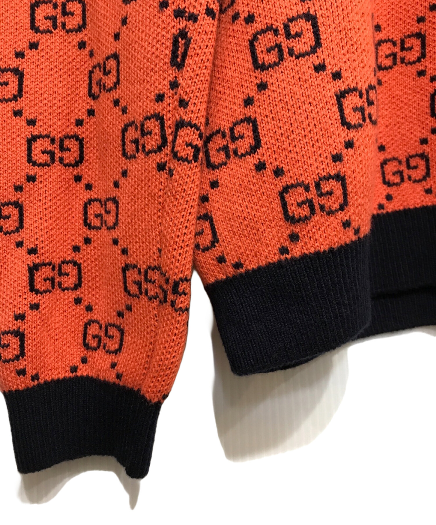 中古・古着通販】GUCCI (グッチ) GG総柄 ウール ロングスリーブ 長袖 ジャガードニット オレンジ サイズ:M｜ブランド・古着通販  トレファク公式【TREFAC FASHION】スマホサイト