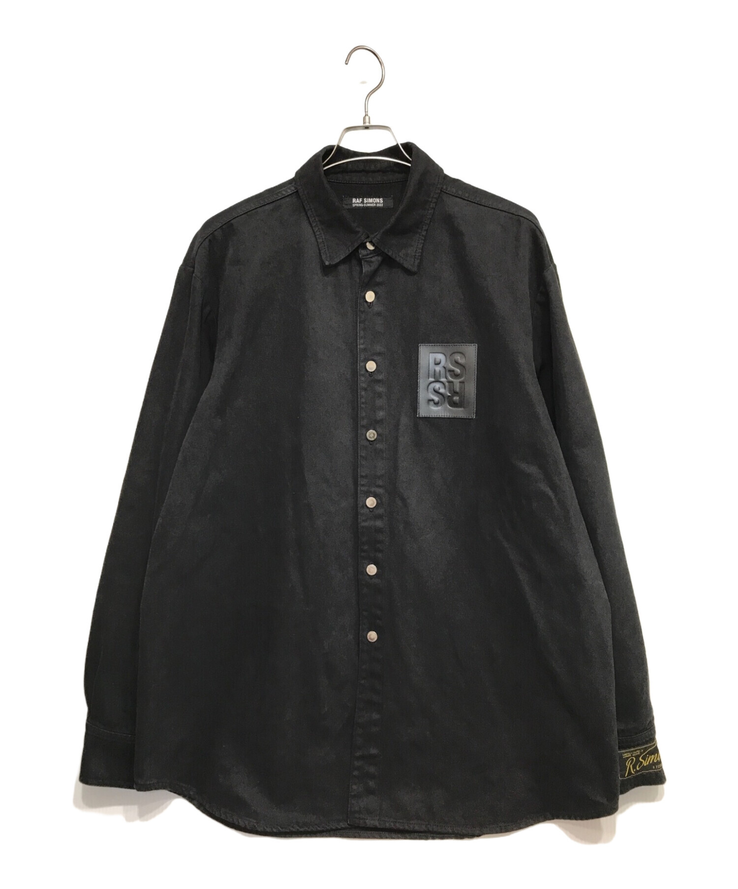 RAF SIMONS (ラフシモンズ) STRAIGHT FIT DENIM SHIRT　デニムシャツ ブラック サイズ:S