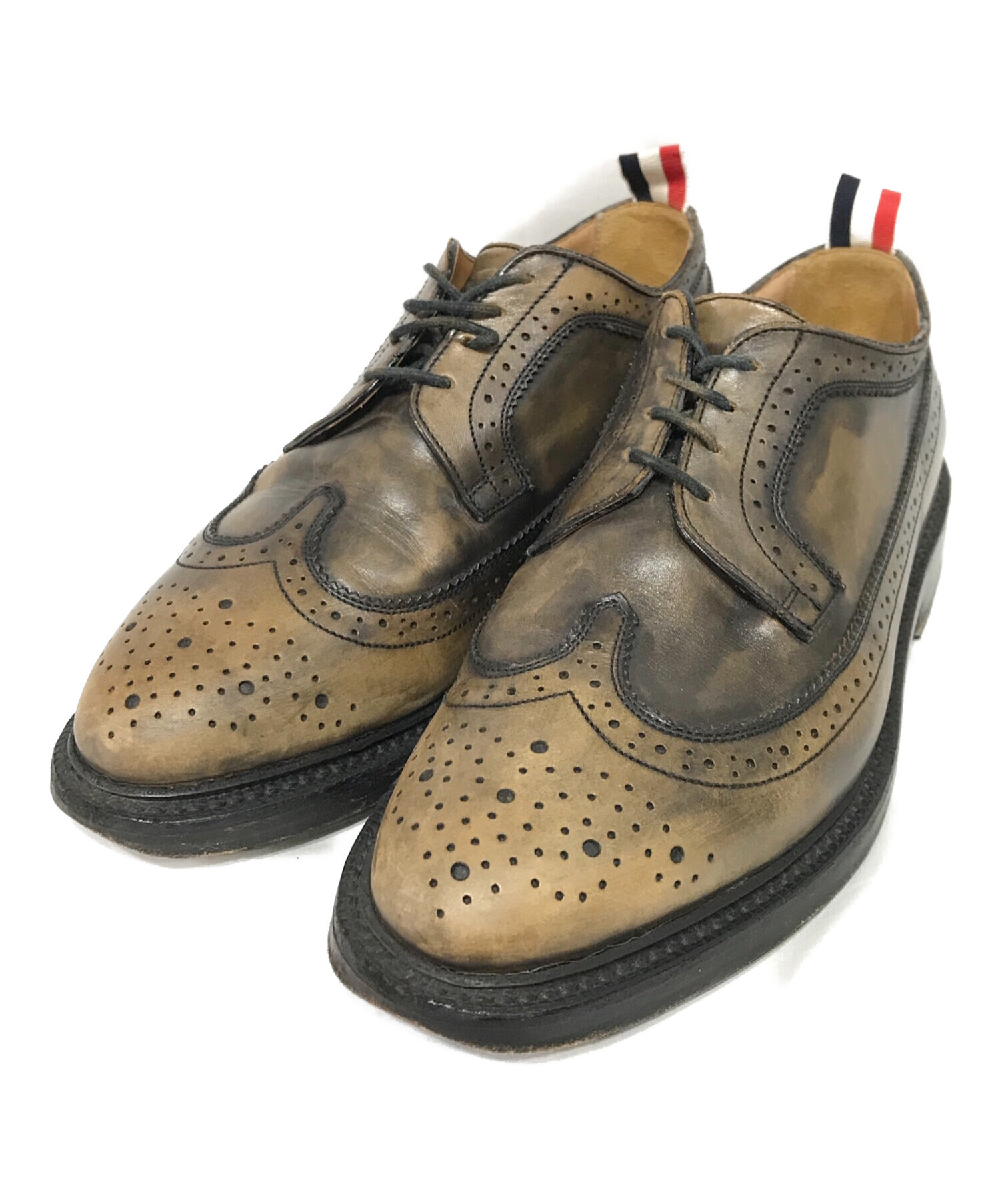 中古・古着通販】Thom Browne (トムブラウン) ウイングチップドレスシューズ ブラウン サイズ:US7｜ブランド・古着通販  トレファク公式【TREFAC FASHION】スマホサイト