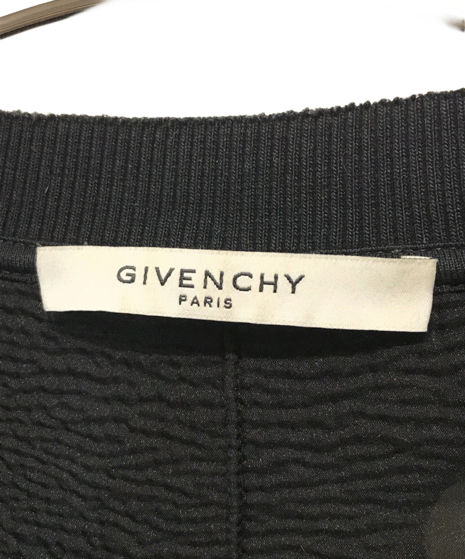 GIVENCHY (ジバンシィ) デストロイ ロゴプリントスウェット トレーナー ブラック サイズ:L