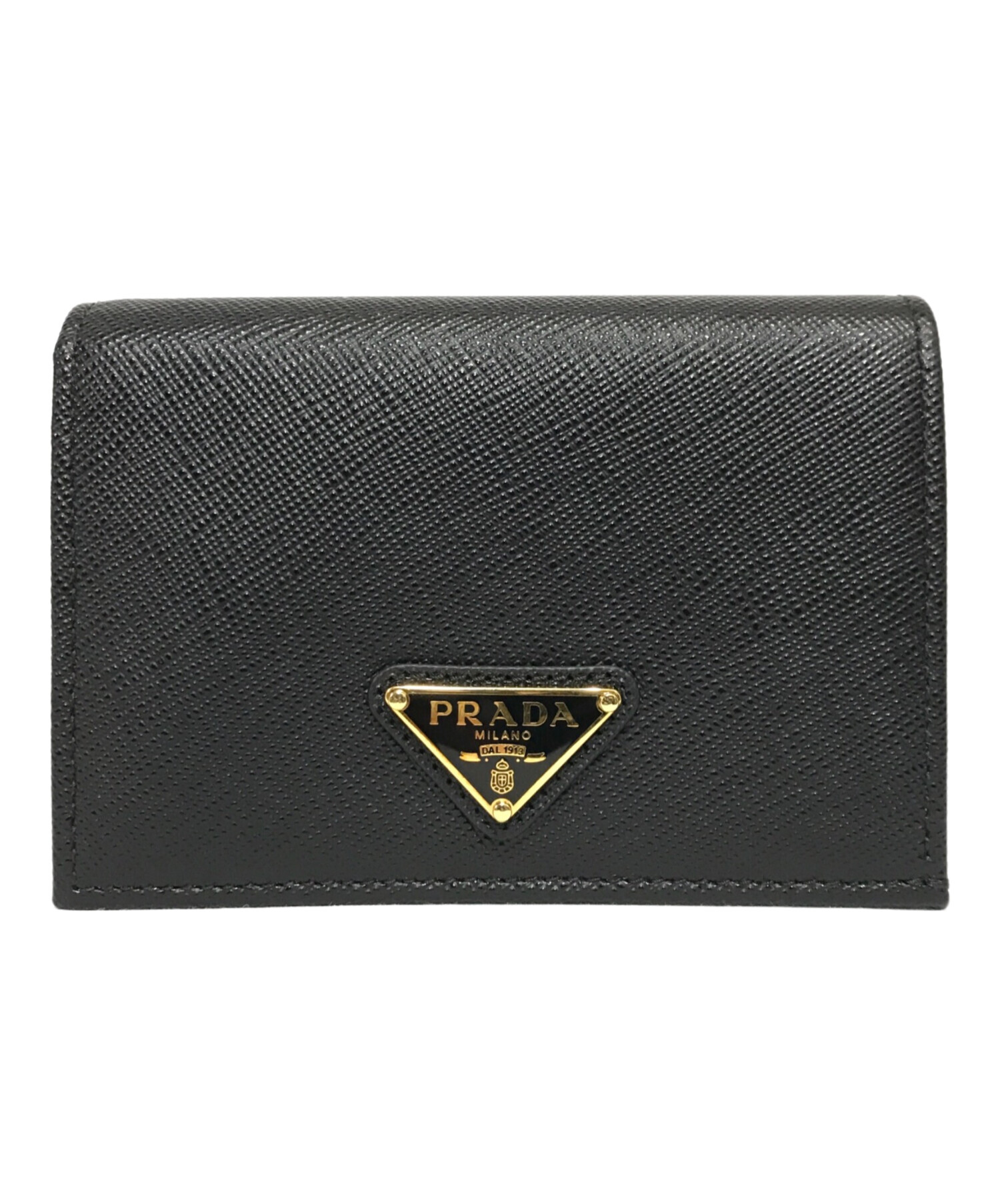 中古・古着通販】PRADA (プラダ) サフィアーノトライアングル 財布 ブラック サイズ:記載なし｜ブランド・古着通販 トレファク公式【TREFAC  FASHION】スマホサイト