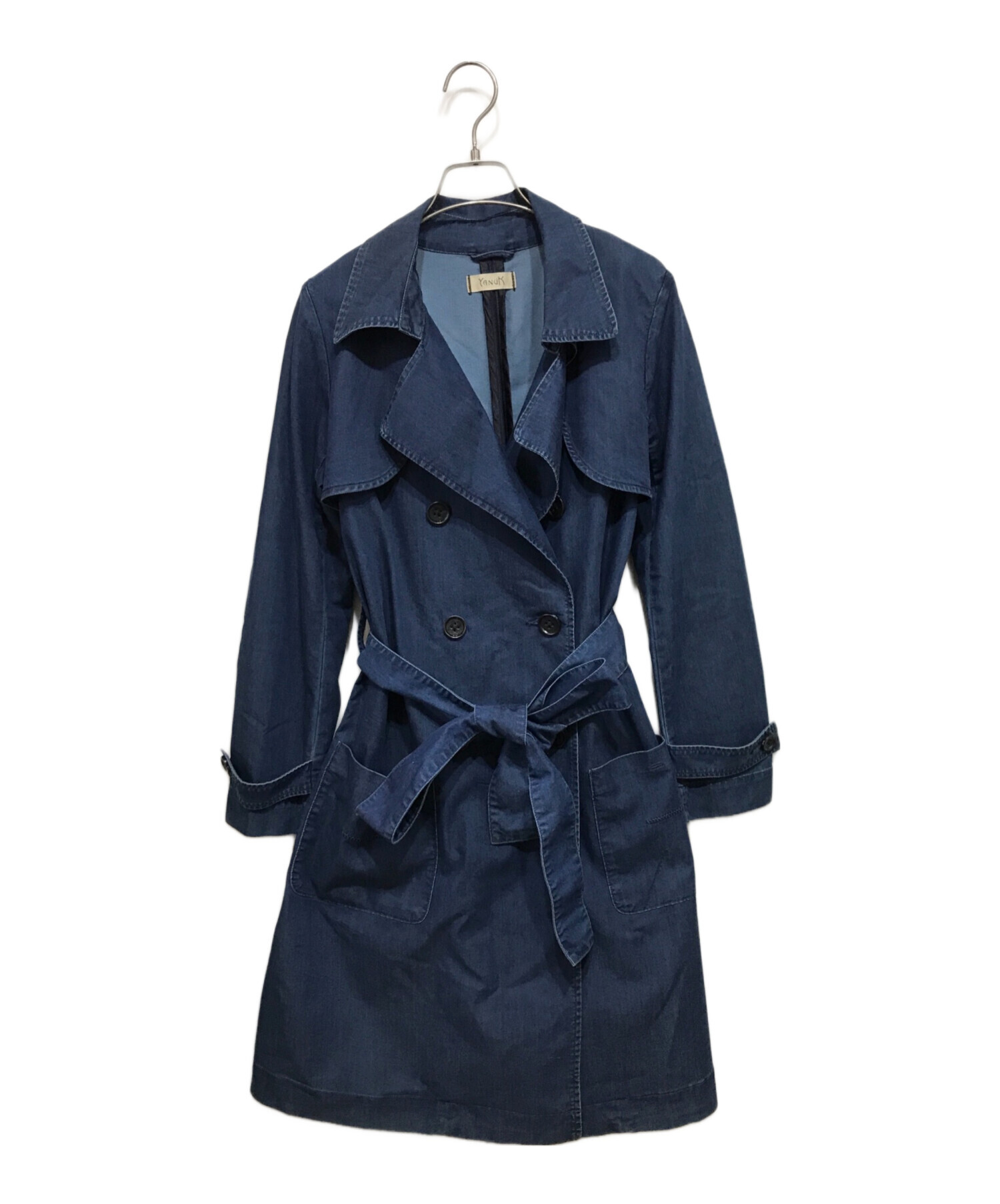 YANUK (ヤヌーク) TRENCH COAT デニムトレンチコート 57153214 ブルー サイズ:XS