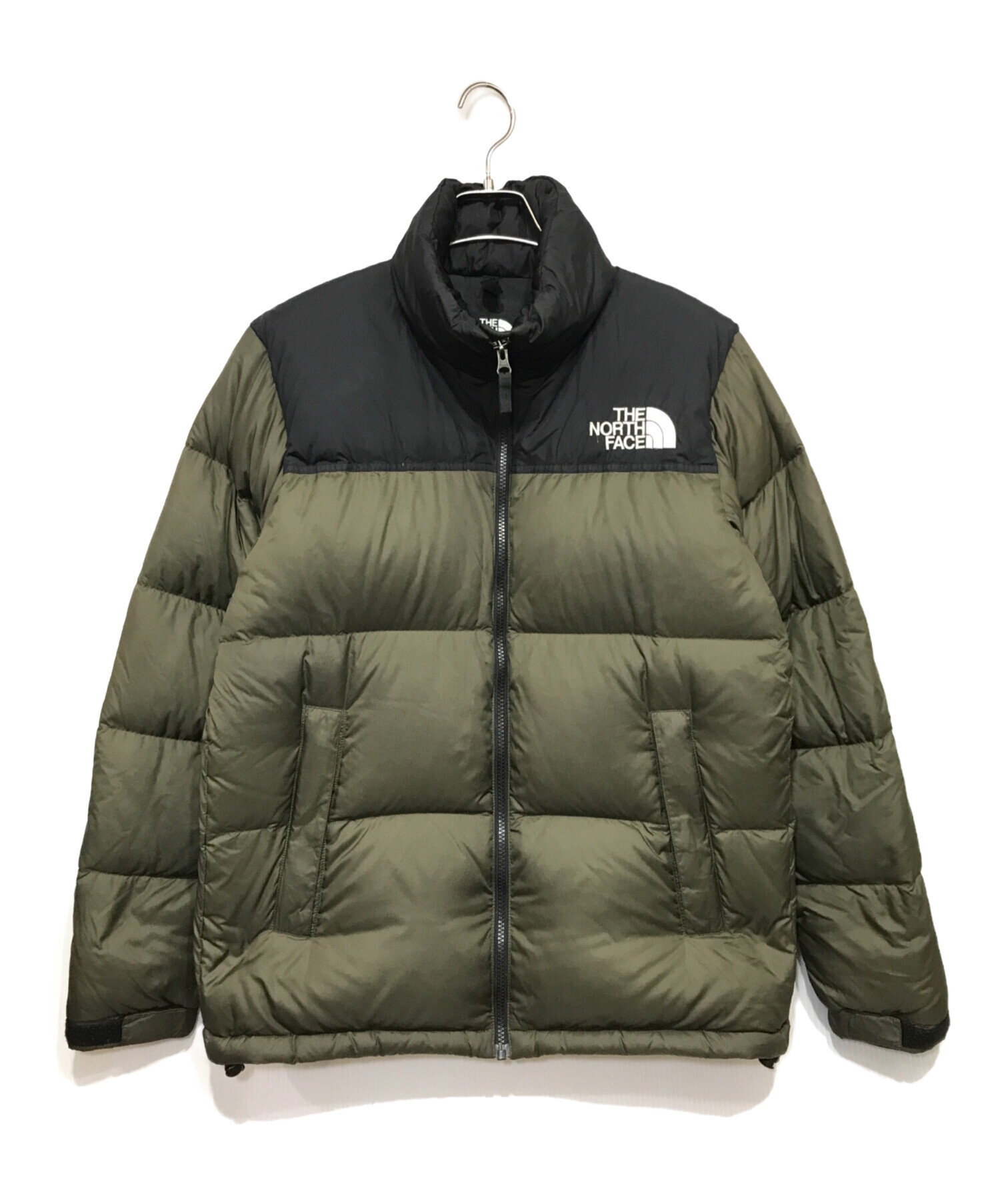 中古・古着通販】THE NORTH FACE (ザ ノース フェイス) NUPTSE JACKET ヌプシジャケットダウンジャケット カーキ×ブラック  サイズ:L｜ブランド・古着通販 トレファク公式【TREFAC FASHION】スマホサイト