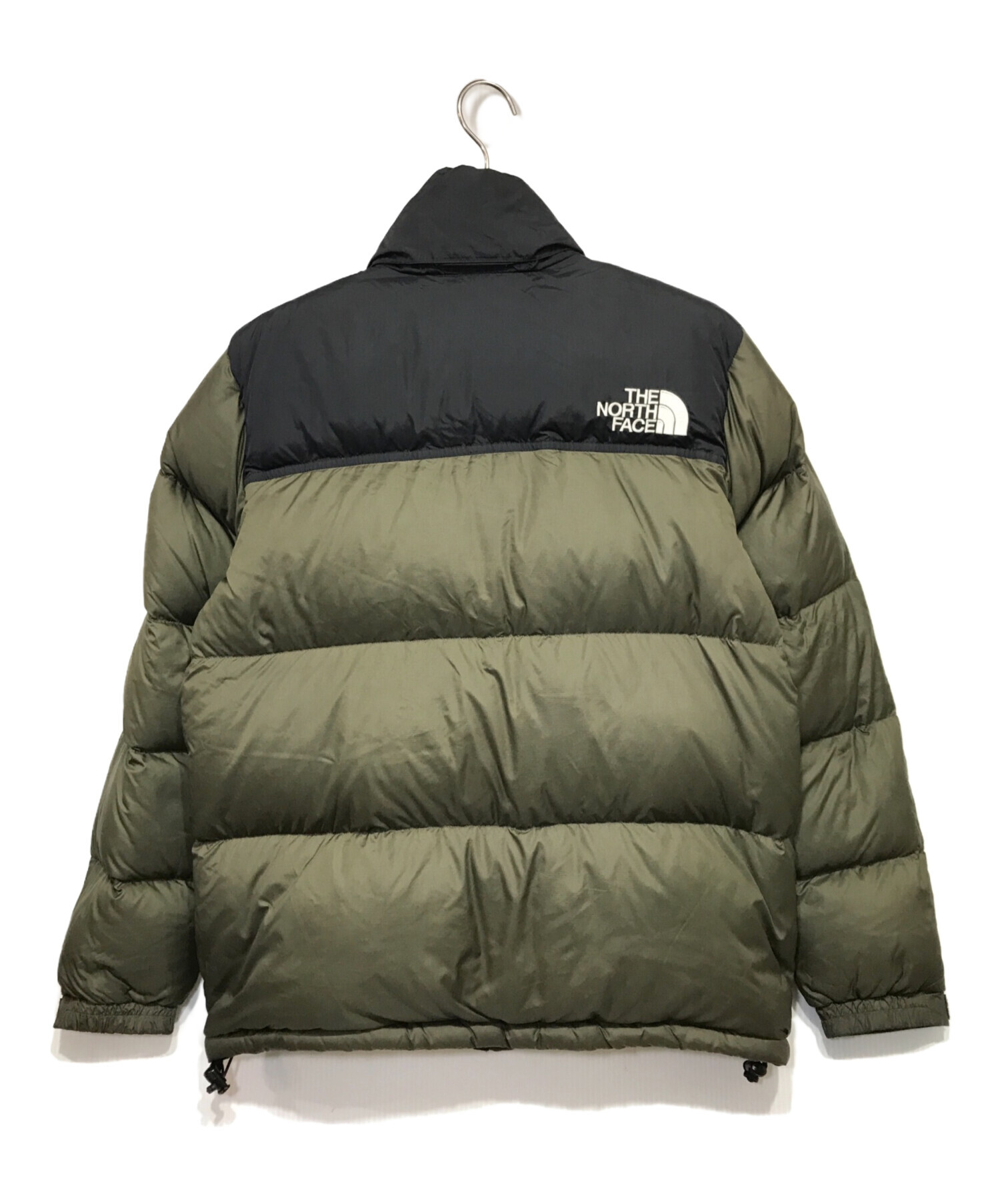 THE NORTH FACE (ザ ノース フェイス) NUPTSE JACKET ヌプシジャケットダウンジャケット カーキ×ブラック サイズ:L