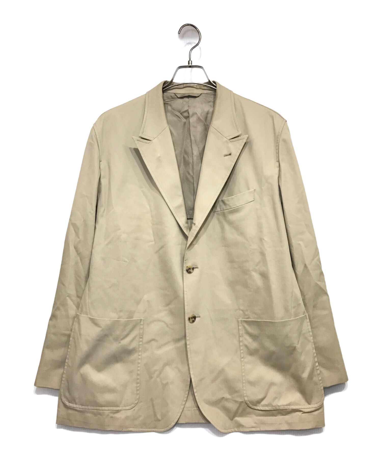 LANVIN COLLECTION (ランバンコレクション) COTTON KERSEY JACKET テーラードジャケット ベージュ サイズ:52