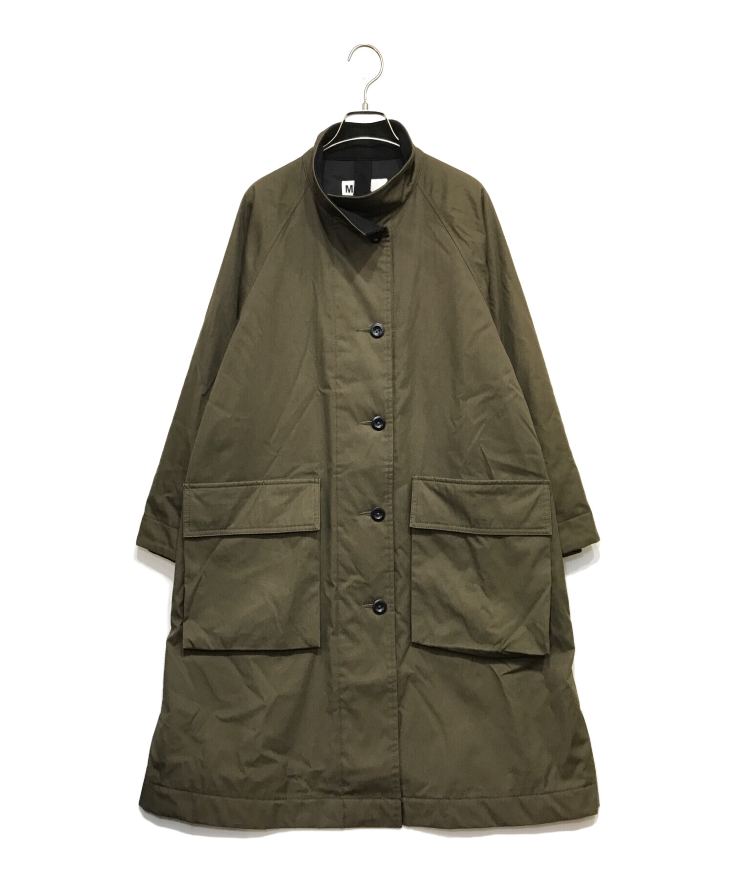 MHL (エムエイチエル) TOUGH COTTON NYLON ロングコート Khaki DarkNavy サイズ:Ⅰ