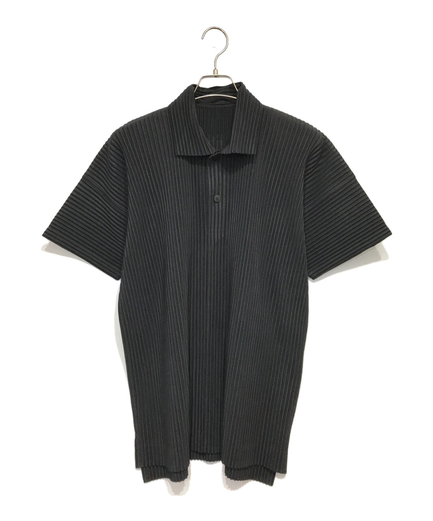 中古・古着通販】HOMME PLISSE ISSEY MIYAKE (オムプリッセ イッセイ ミヤケ) プリーツポロシャツ ブラック  サイズ:3｜ブランド・古着通販 トレファク公式【TREFAC FASHION】スマホサイト