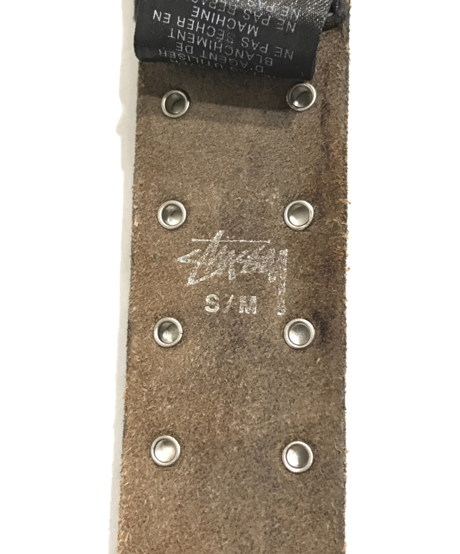 stussy (ステューシー) 8 Ball Studded Belt スタッズベルト ブラック サイズ:S/M