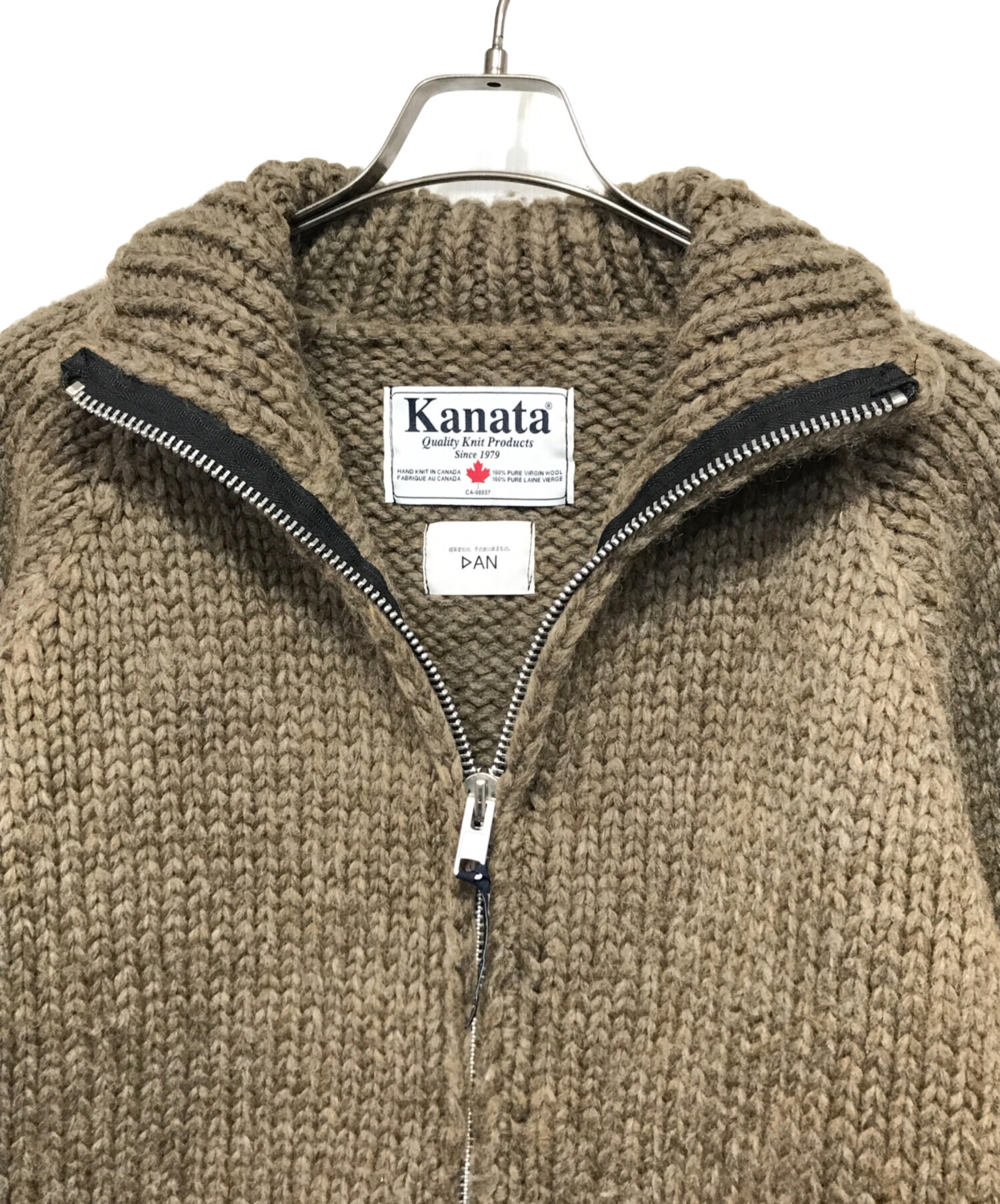 d'Ancap (アンカップ) KANATA (カナタ) Drivers Cowichan Sweater ドライバーズカウチンセーター ブラウン  サイズ:42