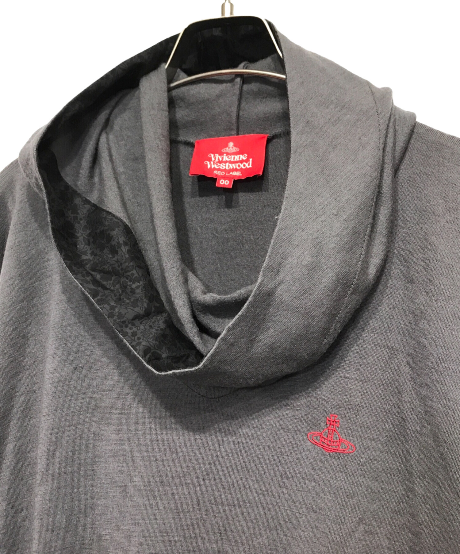 中古・古着通販】Vivienne Westwood RED LABEL (ヴィヴィアンウエストウッドレッドレーベル) 切替デザインフーディ グレー  サイズ:00｜ブランド・古着通販 トレファク公式【TREFAC FASHION】スマホサイト