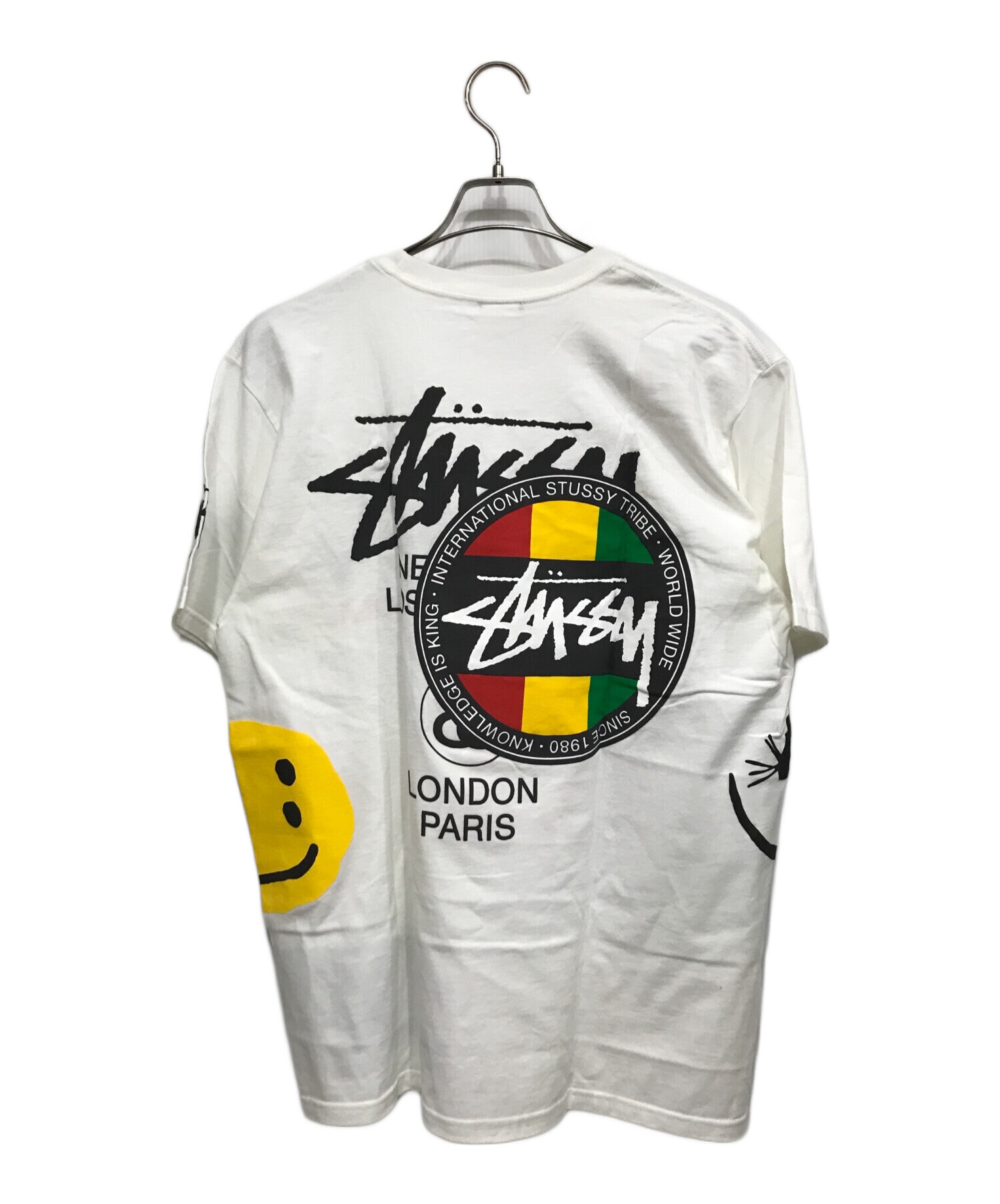 中古・古着通販】stussy (ステューシー) CPFM (カクタスプラント フリーマーケット) コラボプリントTシャツ ホワイト  サイズ:L｜ブランド・古着通販 トレファク公式【TREFAC FASHION】スマホサイト