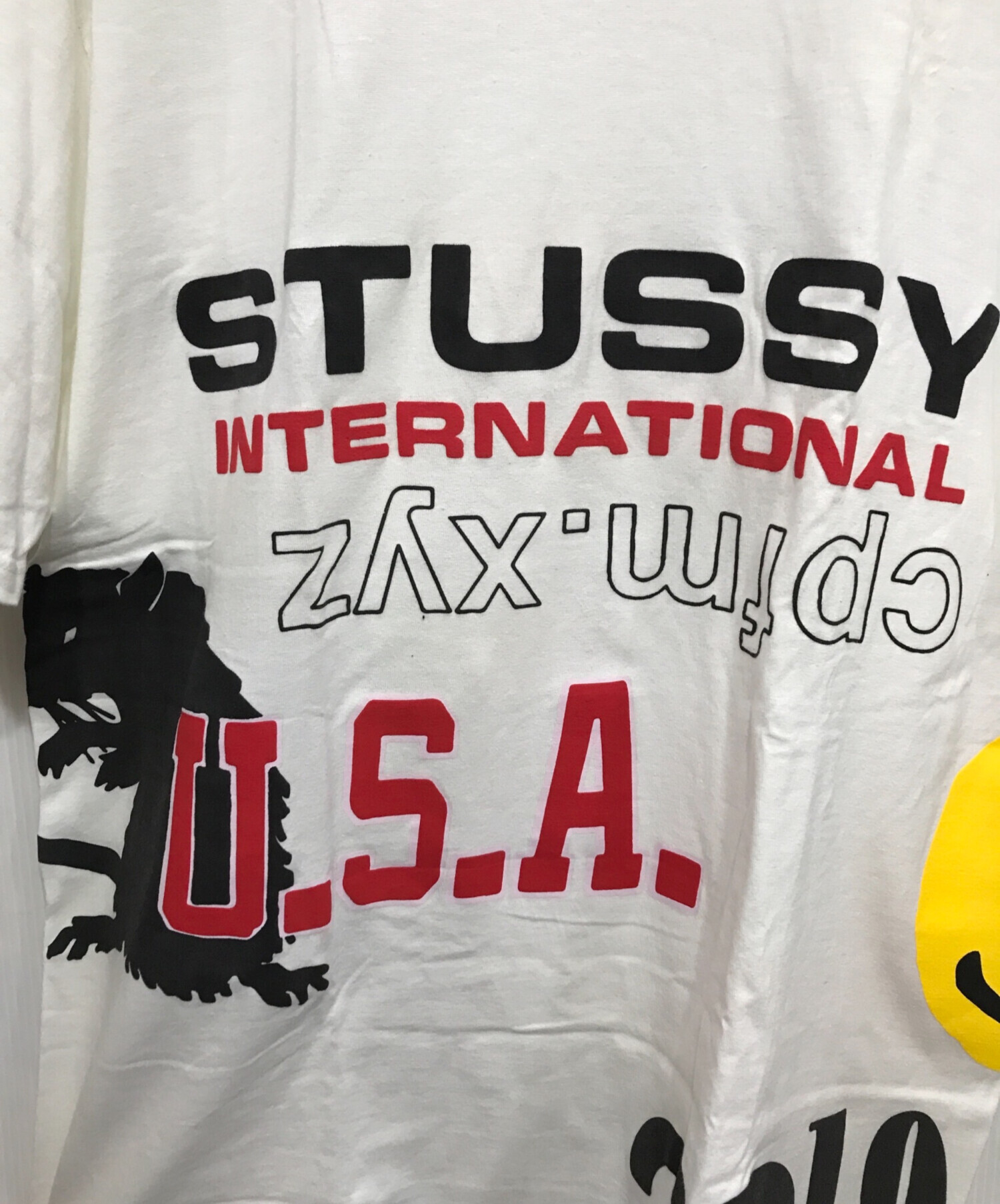 中古・古着通販】stussy (ステューシー) CPFM (カクタスプラント フリーマーケット) コラボプリントTシャツ ホワイト  サイズ:L｜ブランド・古着通販 トレファク公式【TREFAC FASHION】スマホサイト