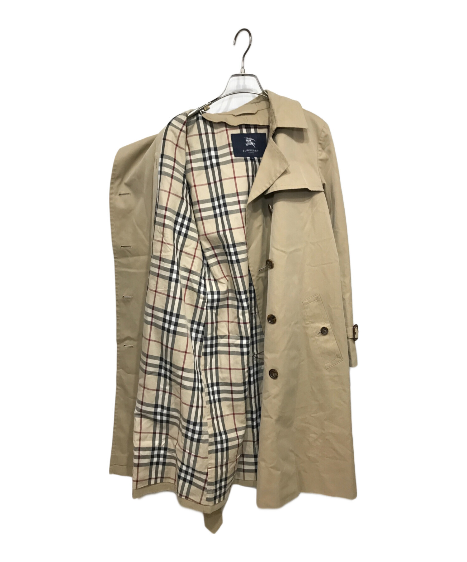 中古・古着通販】BURBERRY LONDON (バーバリーロンドン) 裏地チェックトレンチコート ベージュ サイズ:36｜ブランド・古着通販  トレファク公式【TREFAC FASHION】スマホサイト