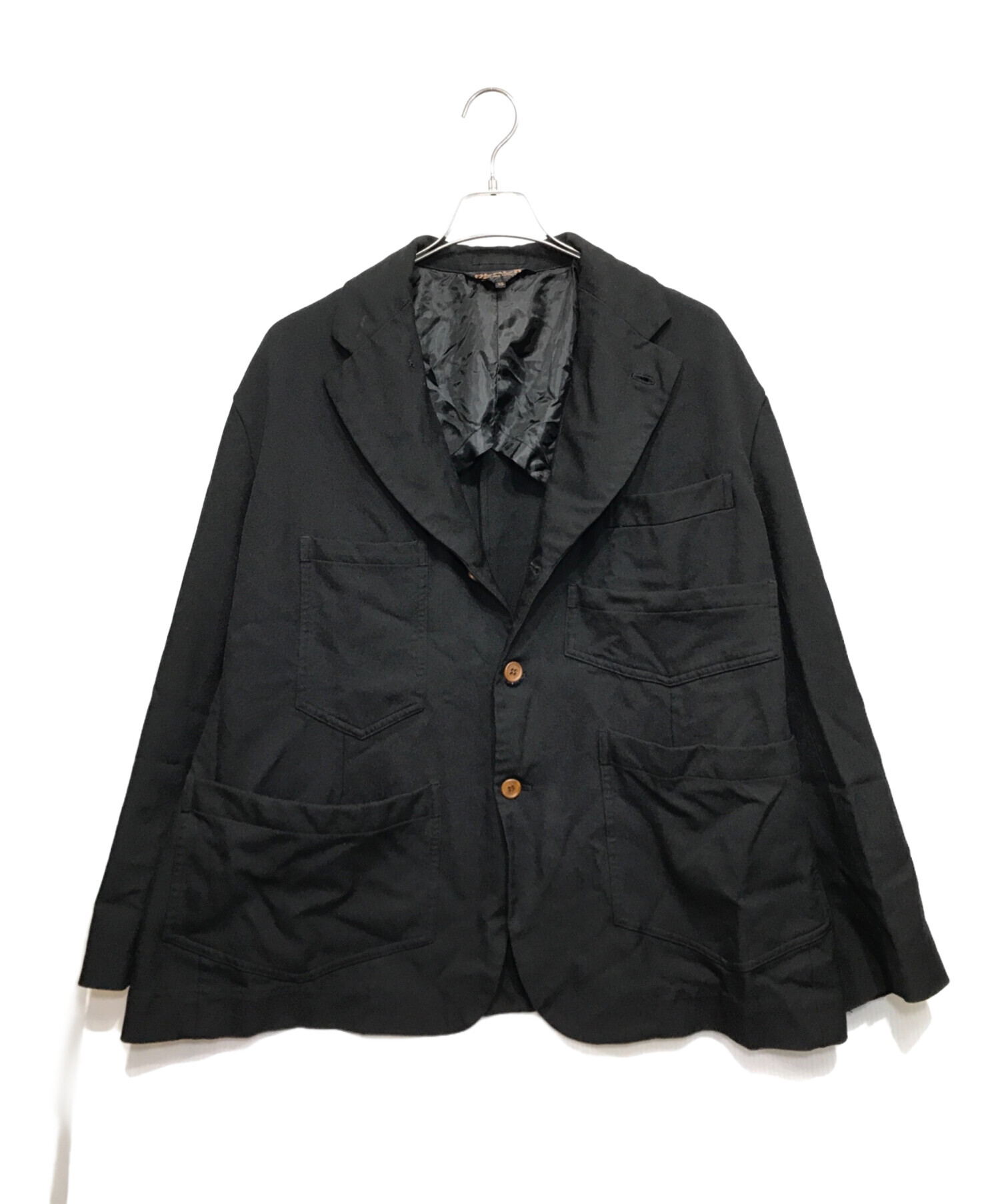 中古・古着通販】BLACK COMME des GARCONS (ブラック コムデギャルソン) 23SS 縮絨ポリジャケット ブラック サイズ:XS｜ブランド・古着通販  トレファク公式【TREFAC FASHION】スマホサイト