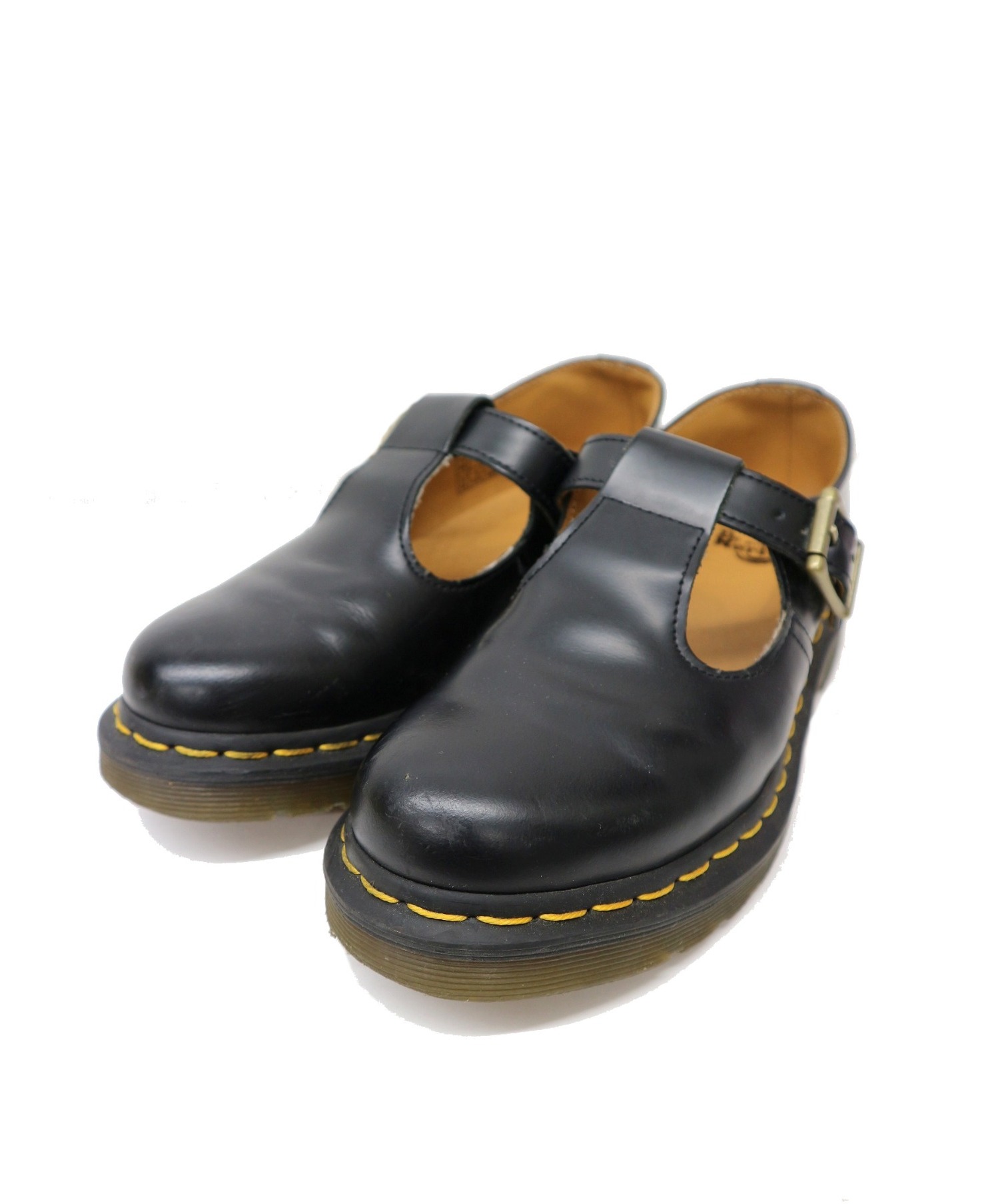 Dr.Martens (ドクターマーチン) Ｔストラップレザーシューズ ブラック サイズ:UK4 POLLEY T-BAR ポーリー・Ｔバーシューズ