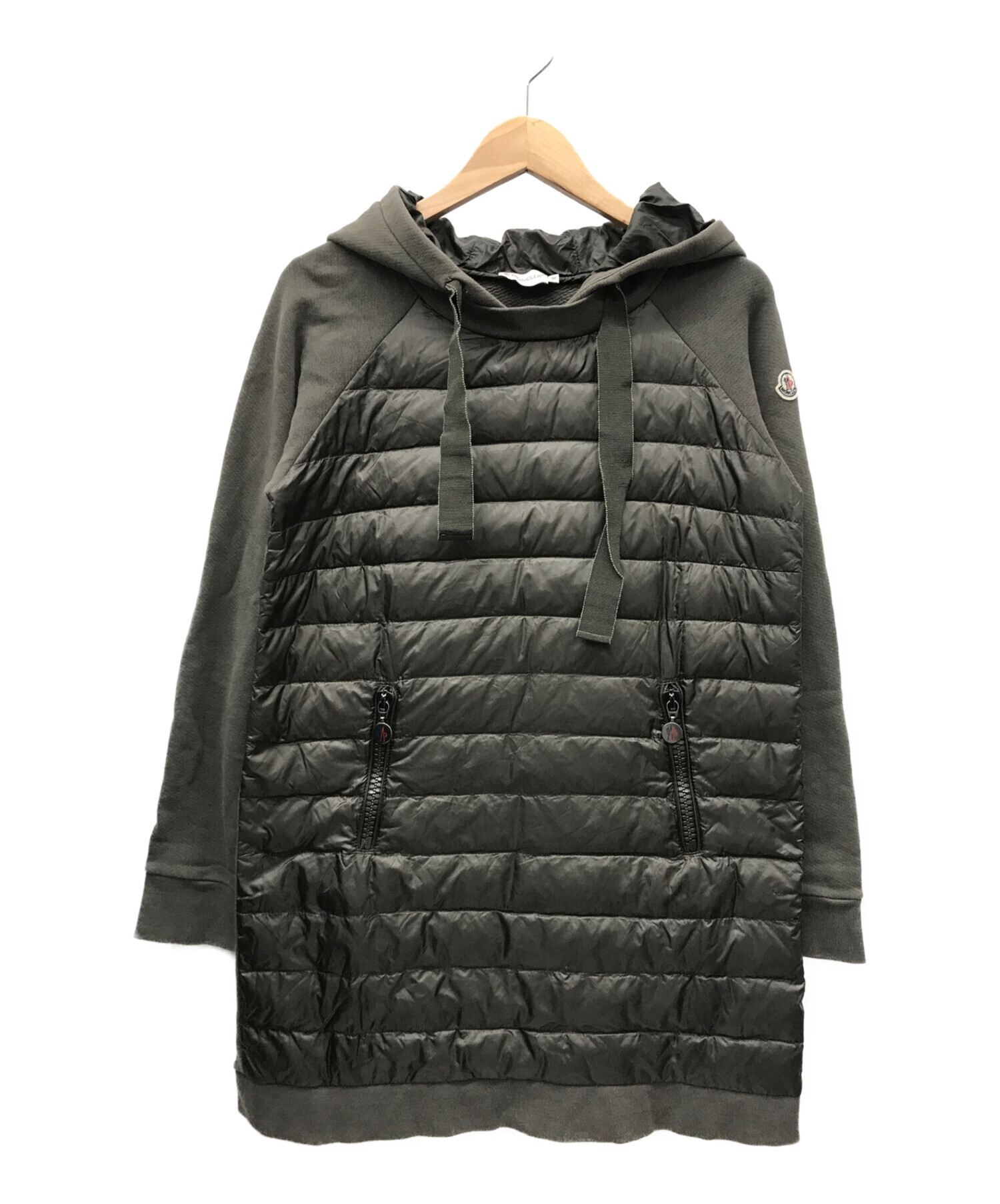 MONCLER (モンクレール) ダウン切替パーカー オリーブ サイズ:M