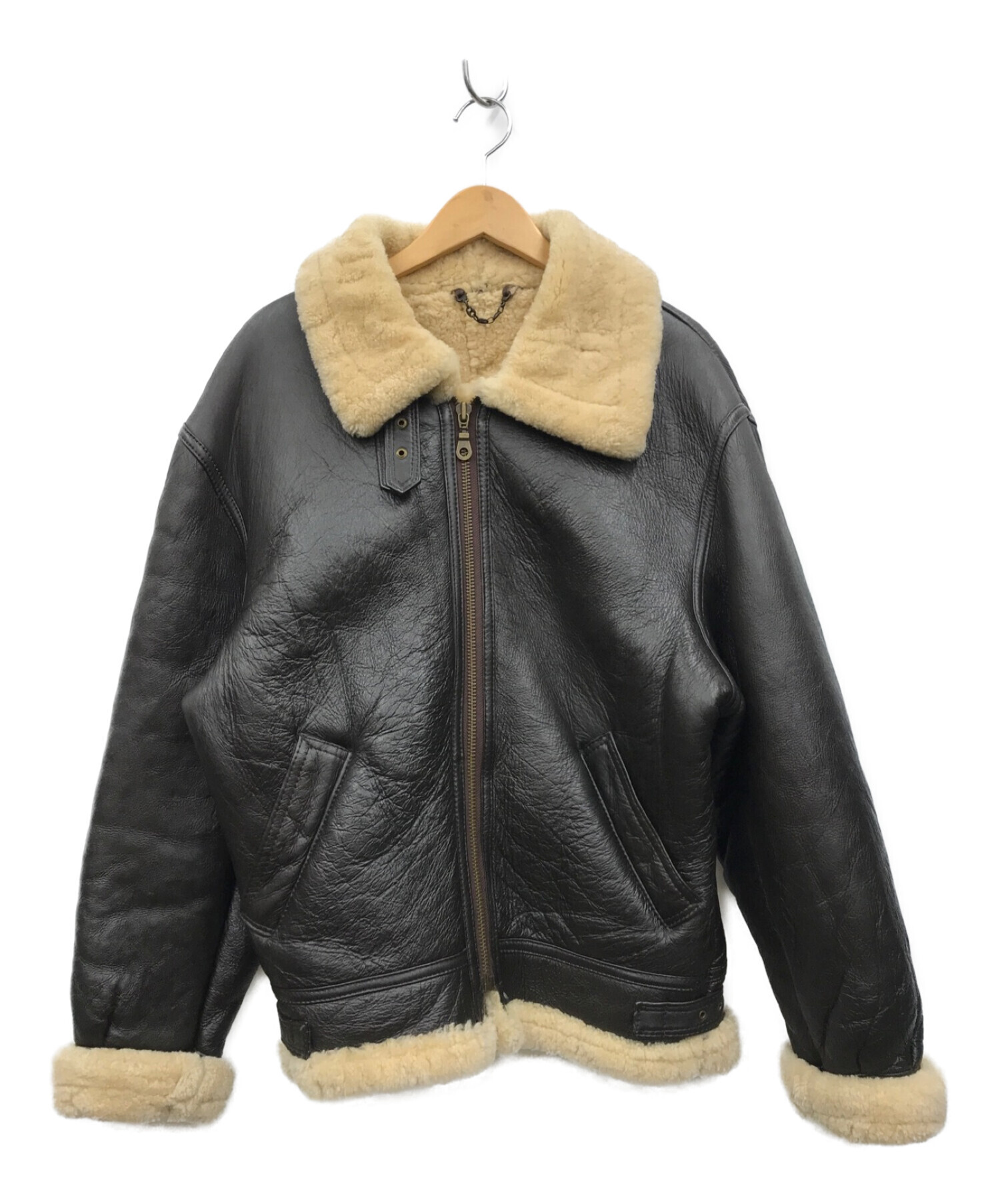 ムートンジャケット SHEARLING シャーリング ラムレザー スペアボタン