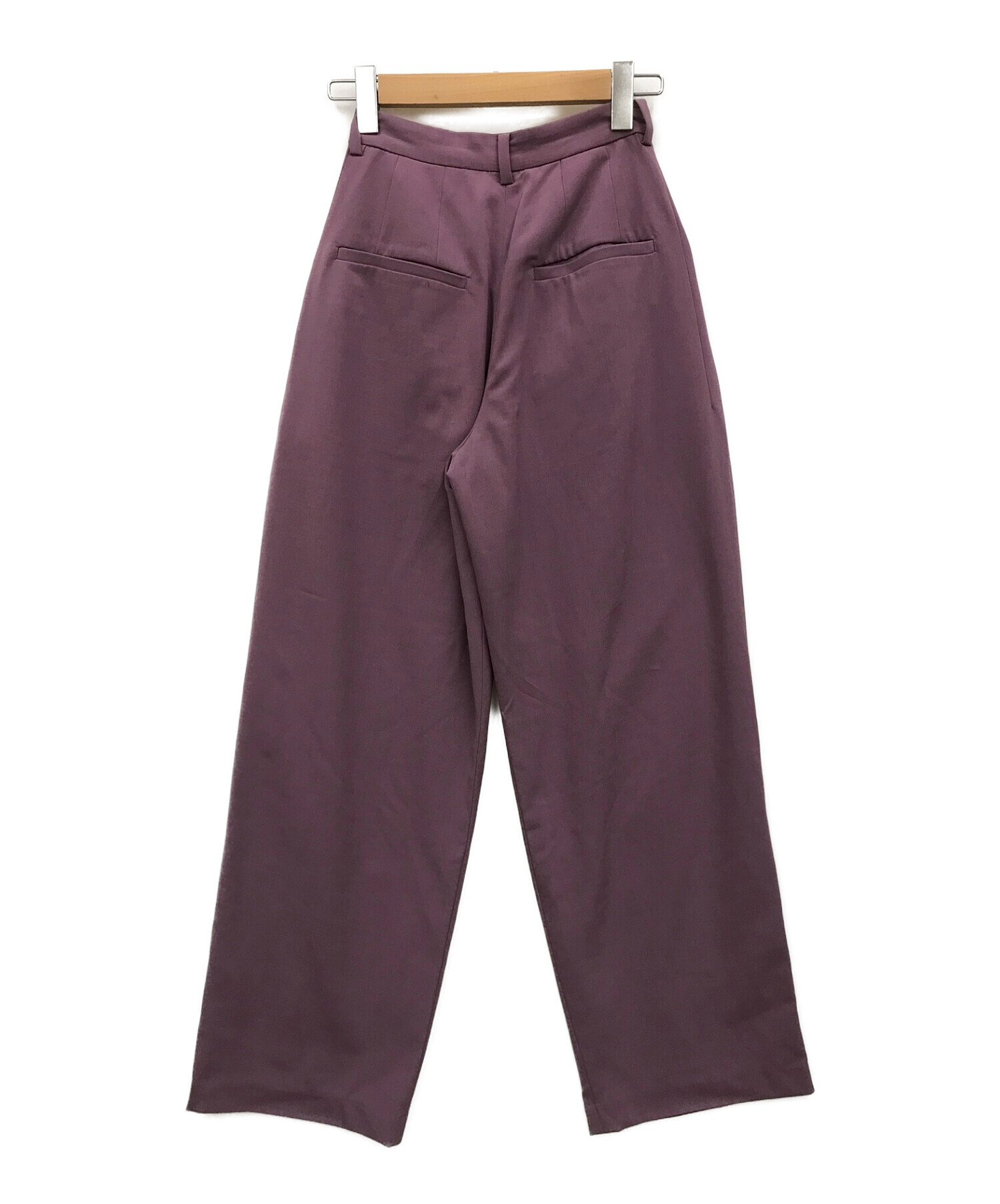 CLANE (クラネ) BASIC TUCK PANTS パープル