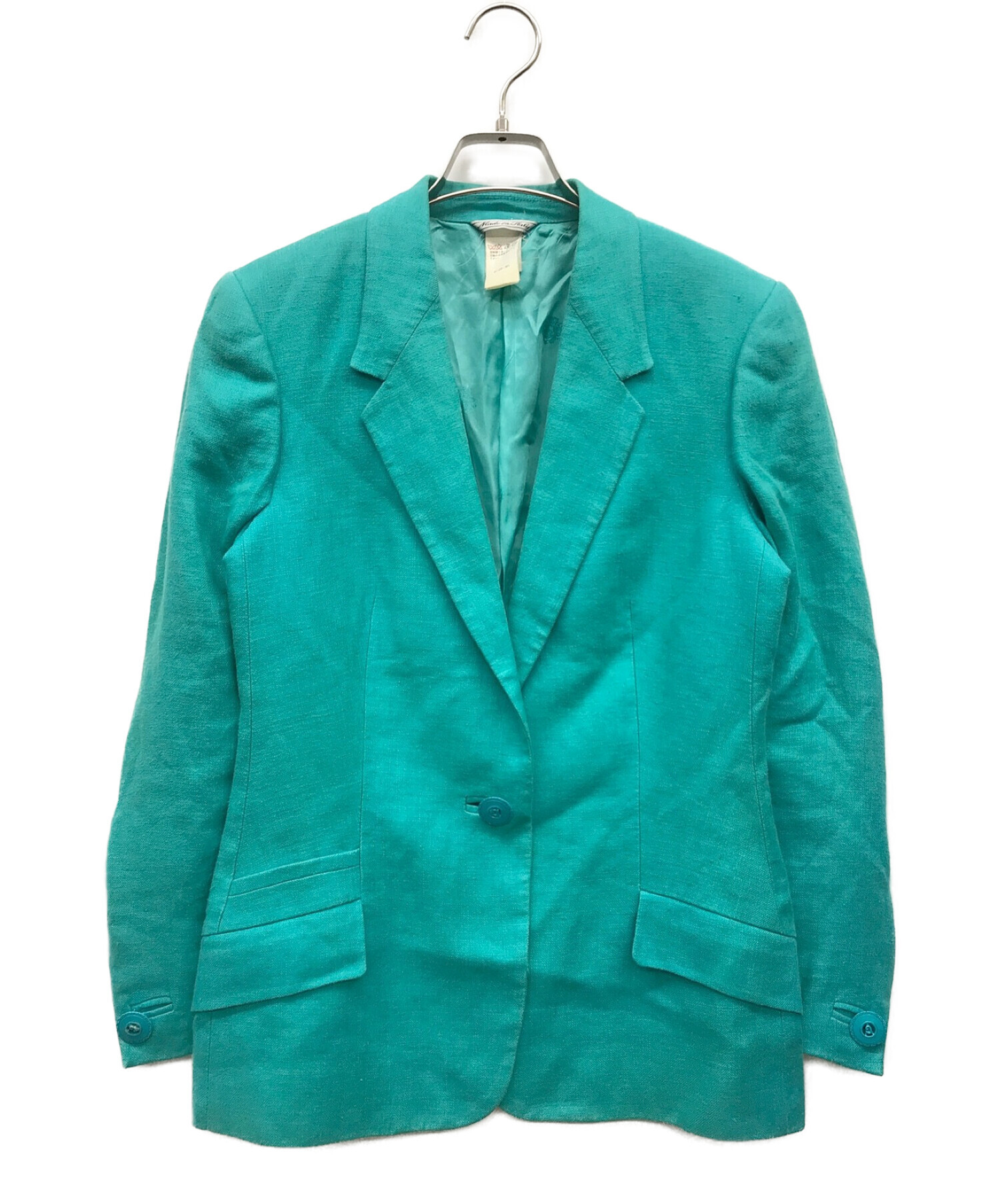 GIANNI VERSACE (ジャンニヴェルサーチ) リネンテーラードジャケット ブルー サイズ:38