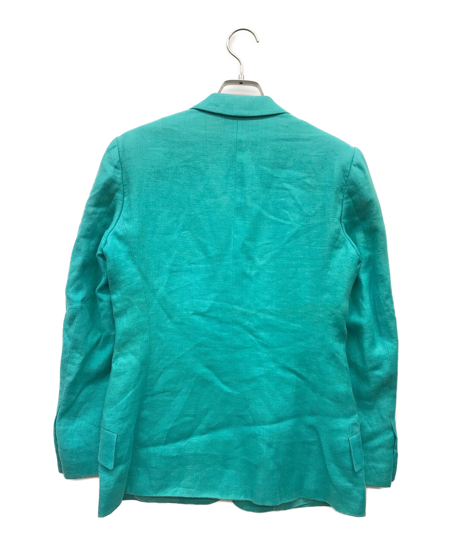 GIANNI VERSACE (ジャンニヴェルサーチ) リネンテーラードジャケット ブルー サイズ:38