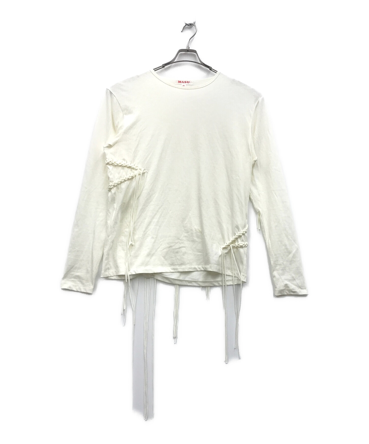 masu (エムエーエスユー) STAR BRAID L/S T-SHIRTS ホワイト サイズ:48