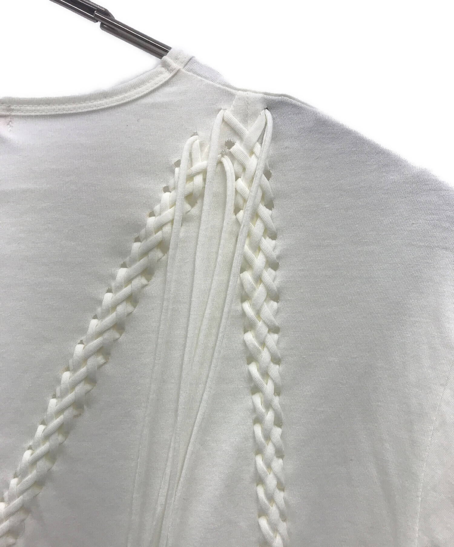 masu (エムエーエスユー) STAR BRAID L/S T-SHIRTS ホワイト サイズ:48