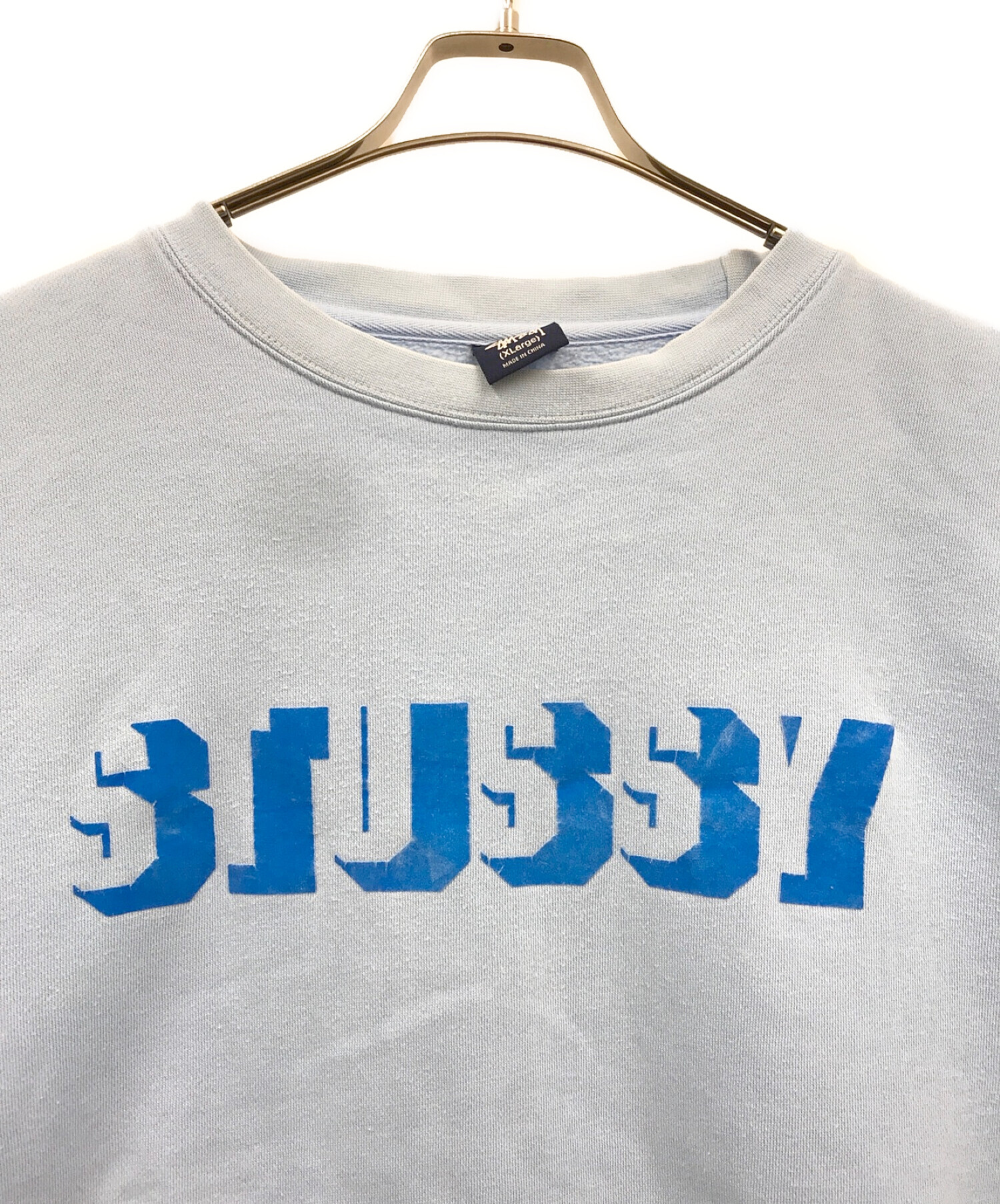 stussy (ステューシー) ［古着］90'sプリントスウェット ブルー サイズ:XLrage