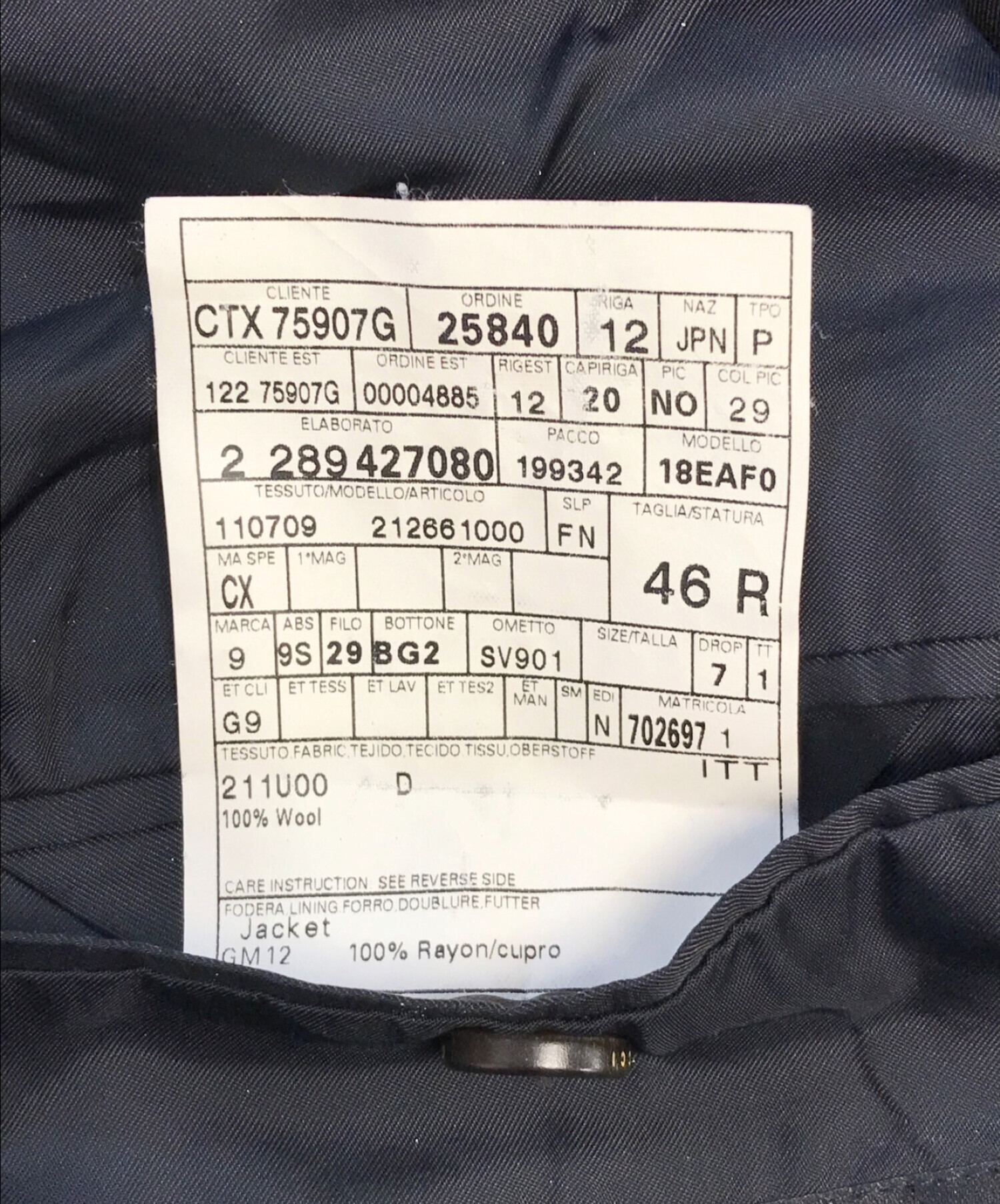 中古・古着通販】GUCCI (グッチ) セットアップスーツ ブラック サイズ