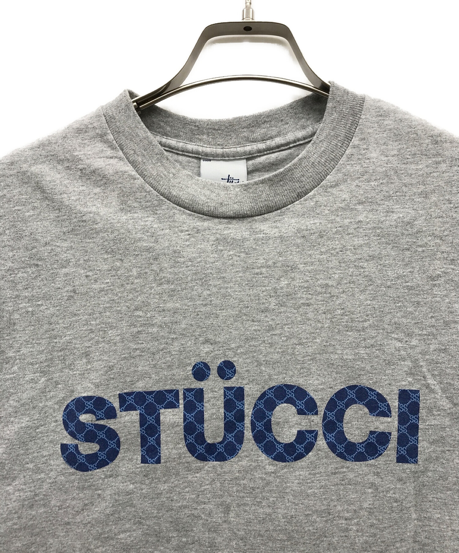 stussy (ステューシー) 90sモノグラムプリントTシャツ グレー サイズ:S