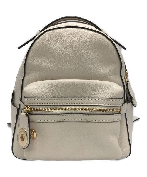 中古・古着通販】COACH (コーチ) レザーミニリュック アイボリー