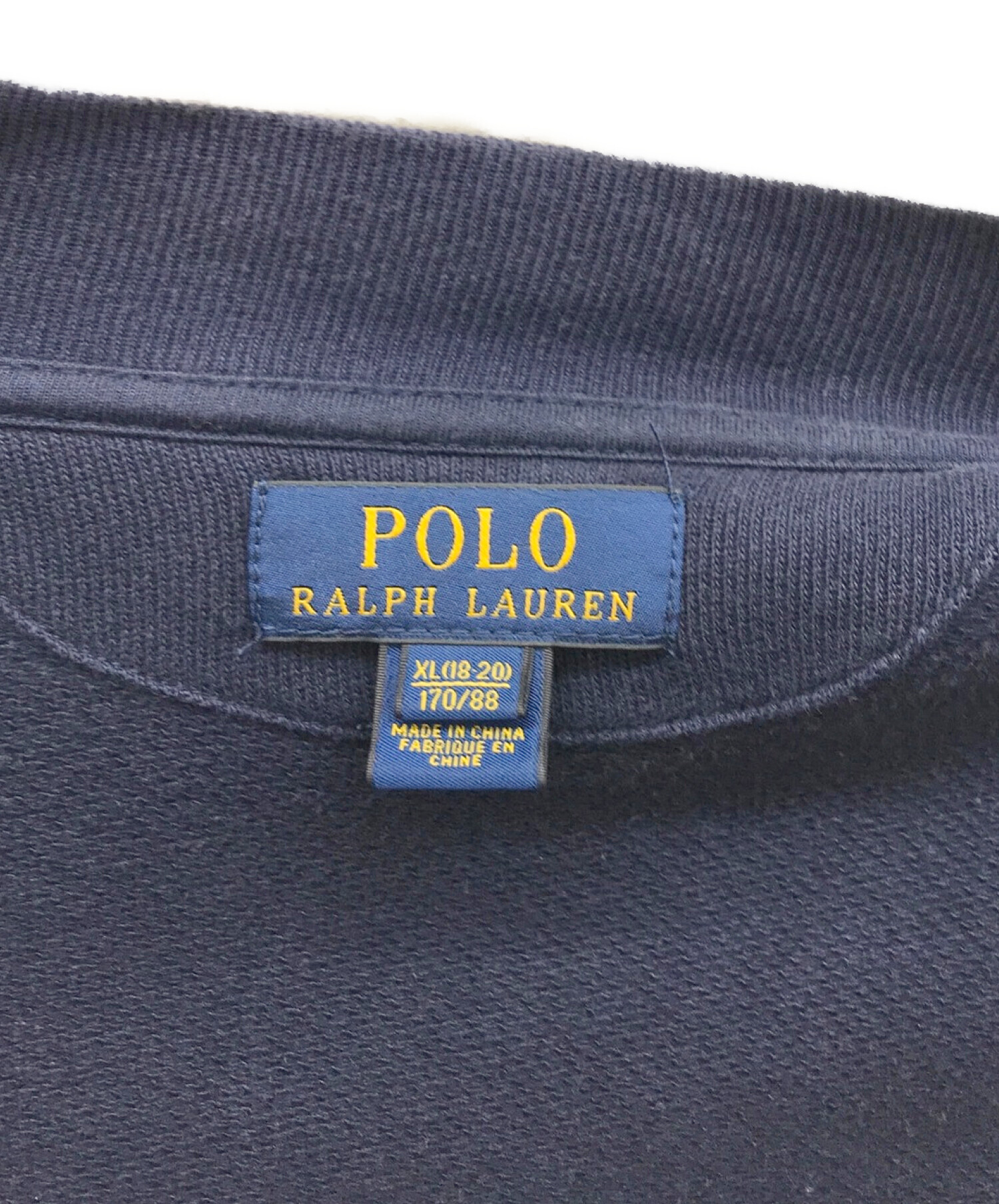 POLO RALPH LAUREN (ポロ・ラルフローレン) スウェットスタジャン ネイビー サイズ:XL 170/88