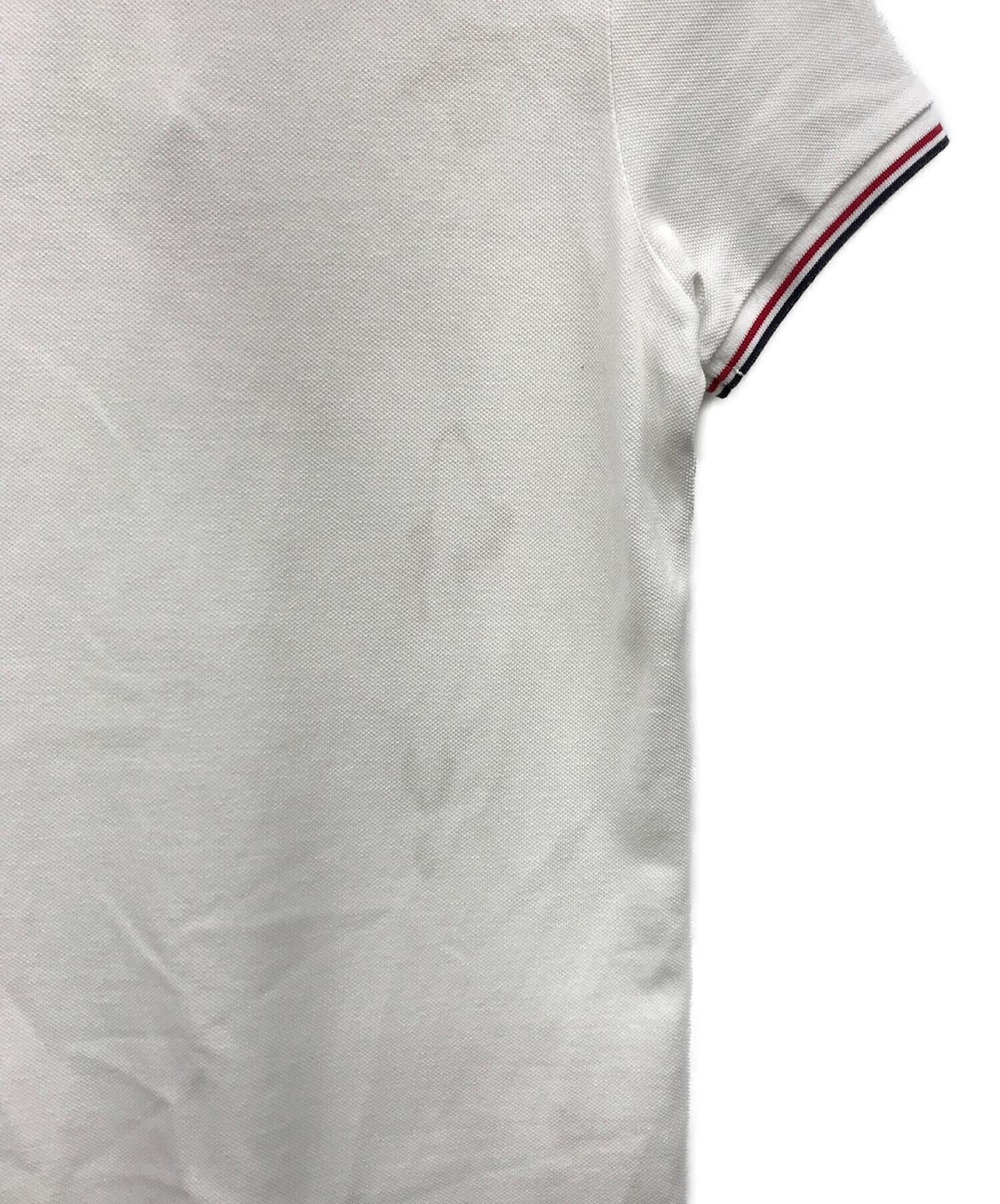 中古・古着通販】MONCLER (モンクレール) ポロシャツ ホワイト サイズ 