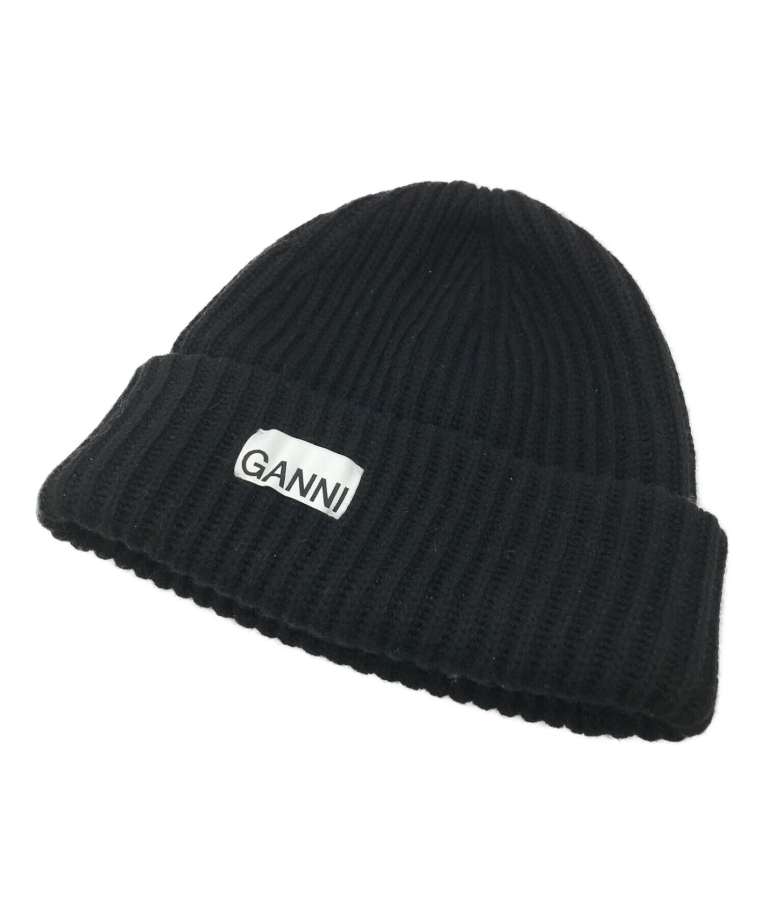 中古・古着通販】Ganni (ガニー) ニット帽 ブラック サイズ:ONE SIZE