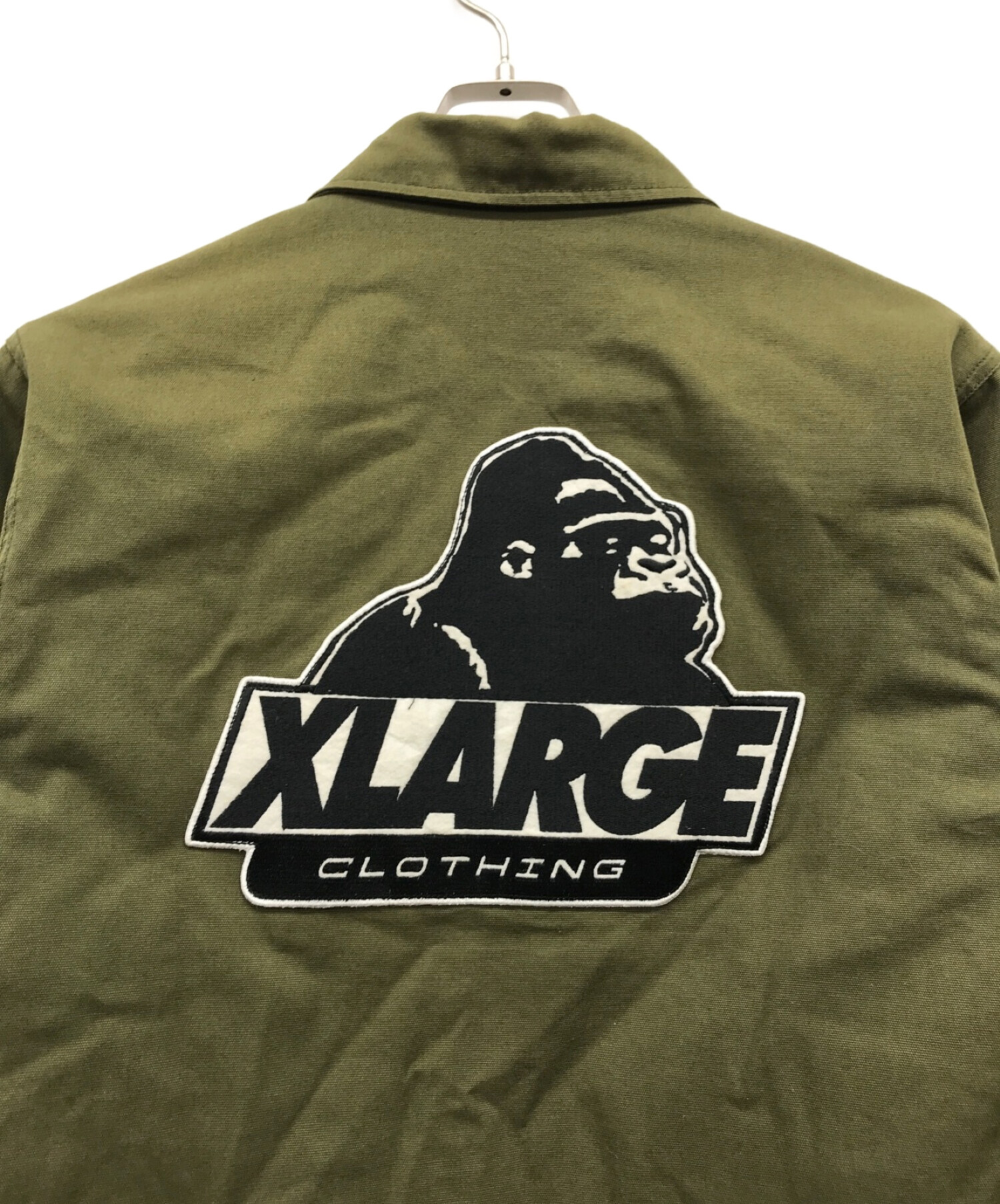 X-LARGE (エクストララージ) バックロゴコーチジャケット オリーブ サイズ:S