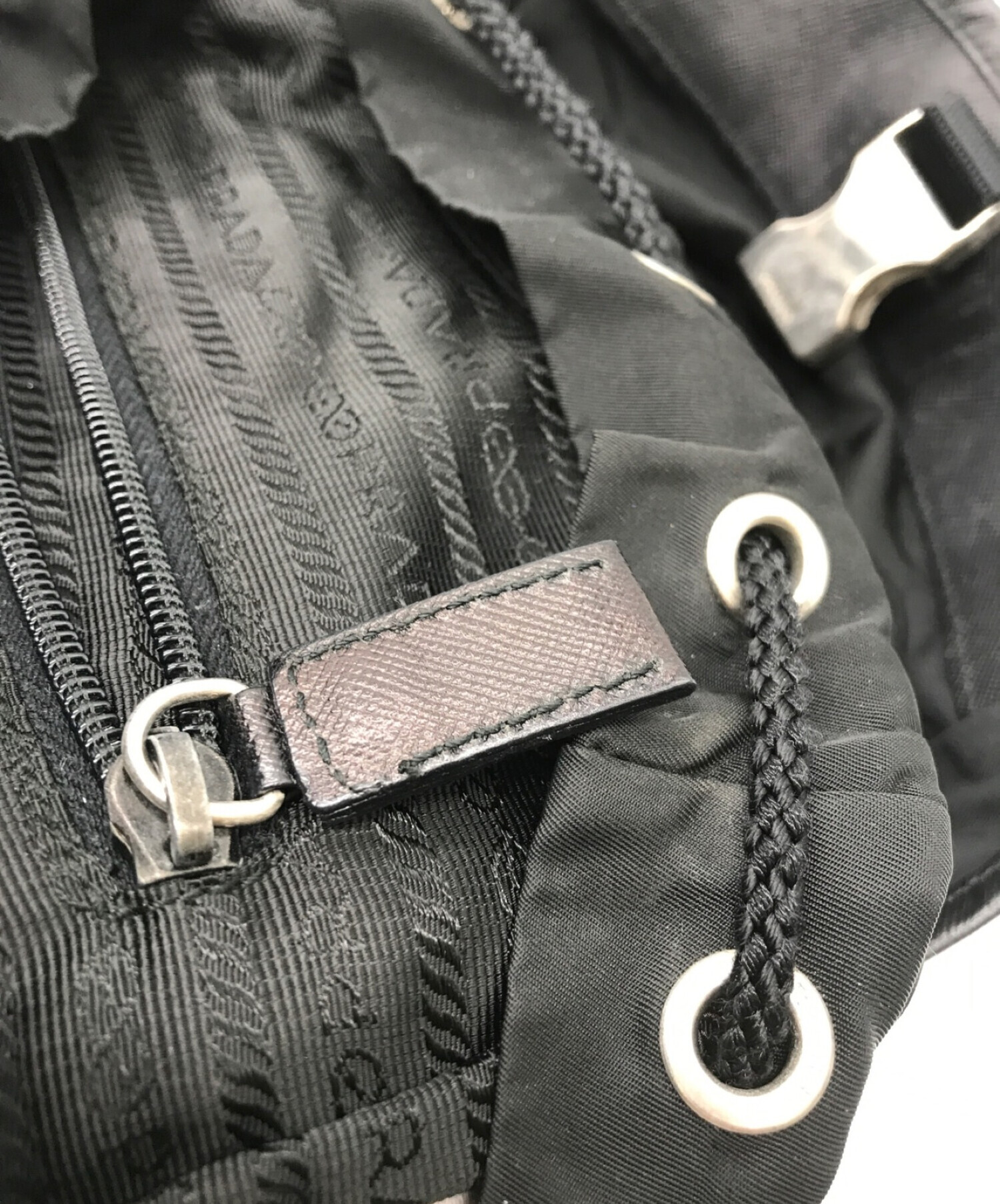 中古・古着通販】PRADA (プラダ) ナイロンリュック ブラック｜ブランド