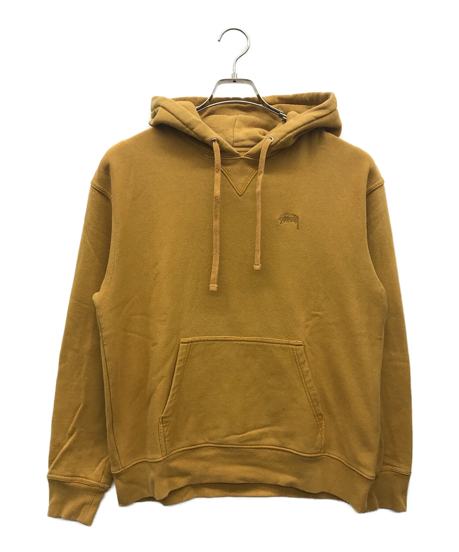 stussy (ステューシー) プルオーバーパーカー イエロー サイズ:S