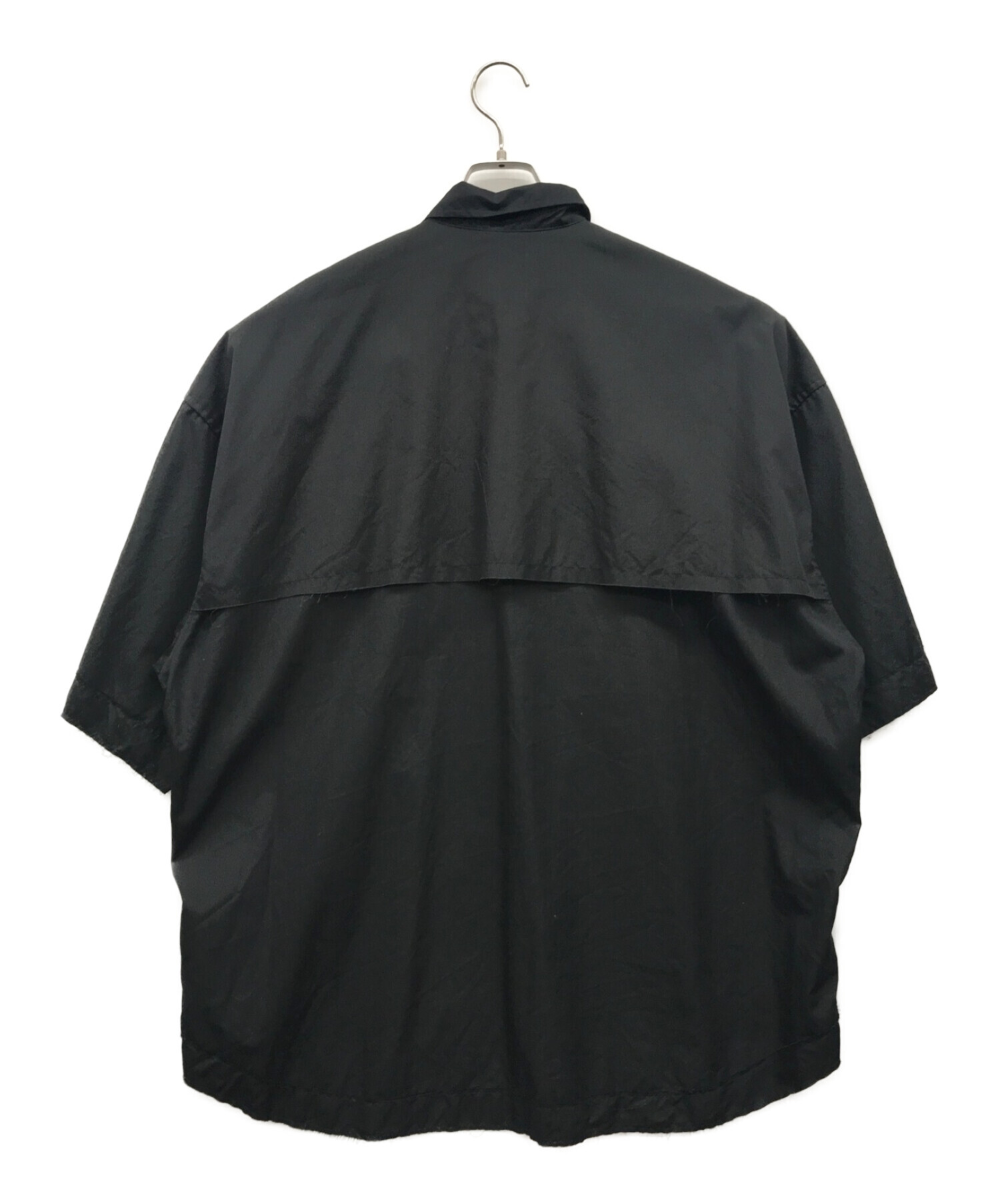 MAISON SPECIAL (メゾンスペシャル) インサイドアウトプライムオーバーショートスリーブシャツ ブラック サイズ:2